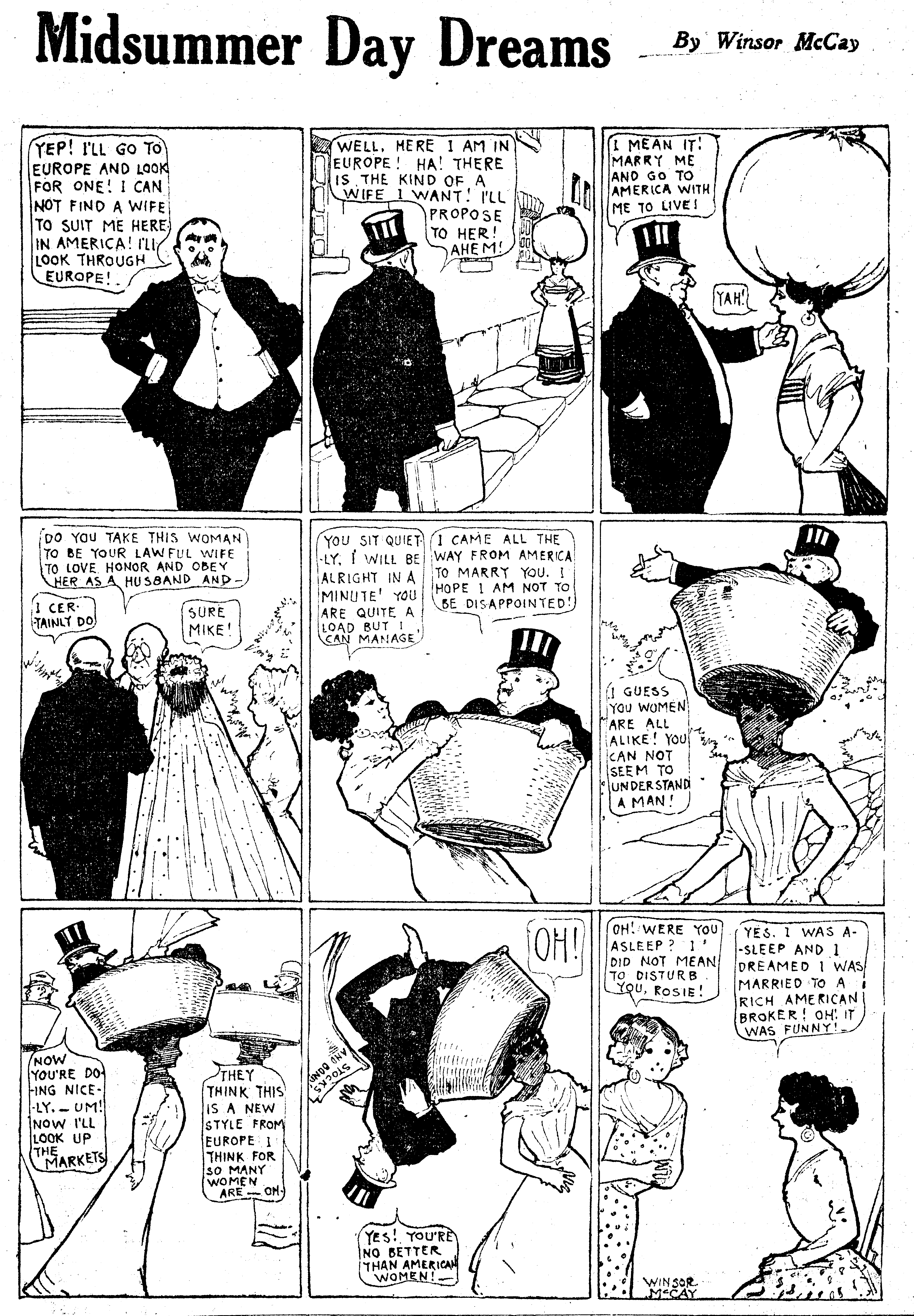 Dream of the Rarebit Fiend, strip 664 of 820. Winsor McCay (1904–1913), public domain. Scan: Internet Archive.
