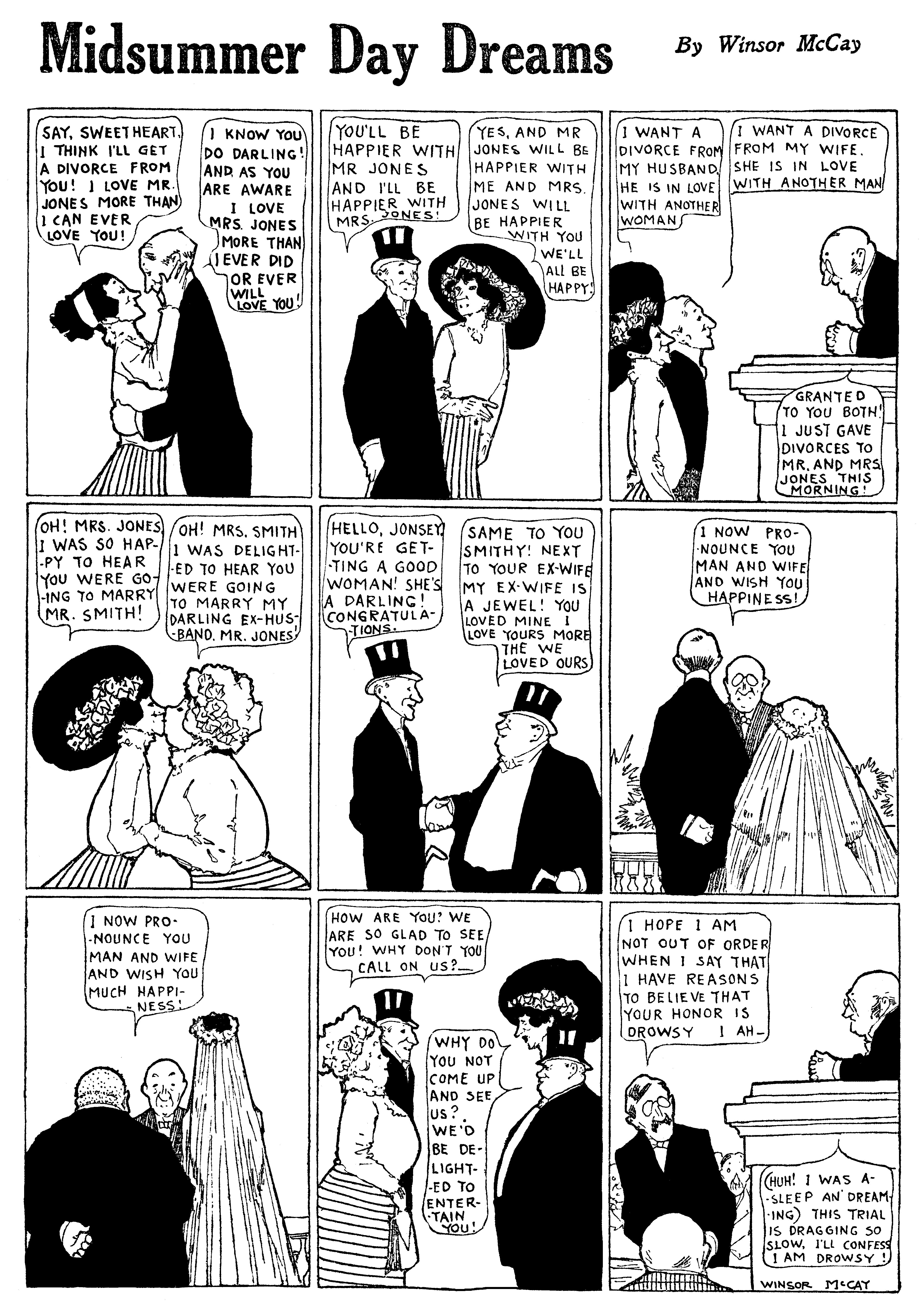 Dream of the Rarebit Fiend, strip 671 of 820. Winsor McCay (1904–1913), public domain. Scan: Internet Archive.