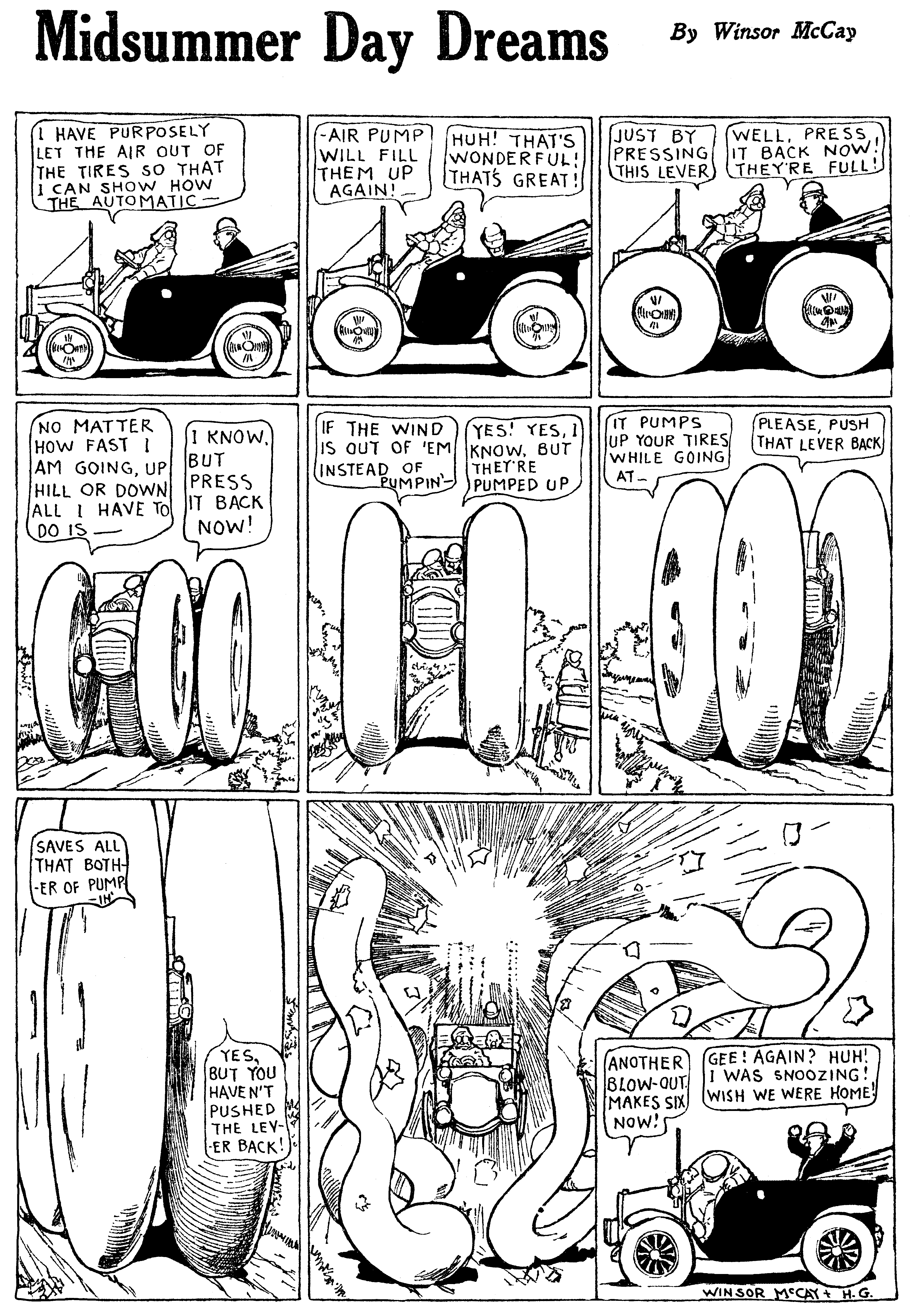 Dream of the Rarebit Fiend, strip 673 of 820. Winsor McCay (1904–1913), public domain. Scan: Internet Archive.
