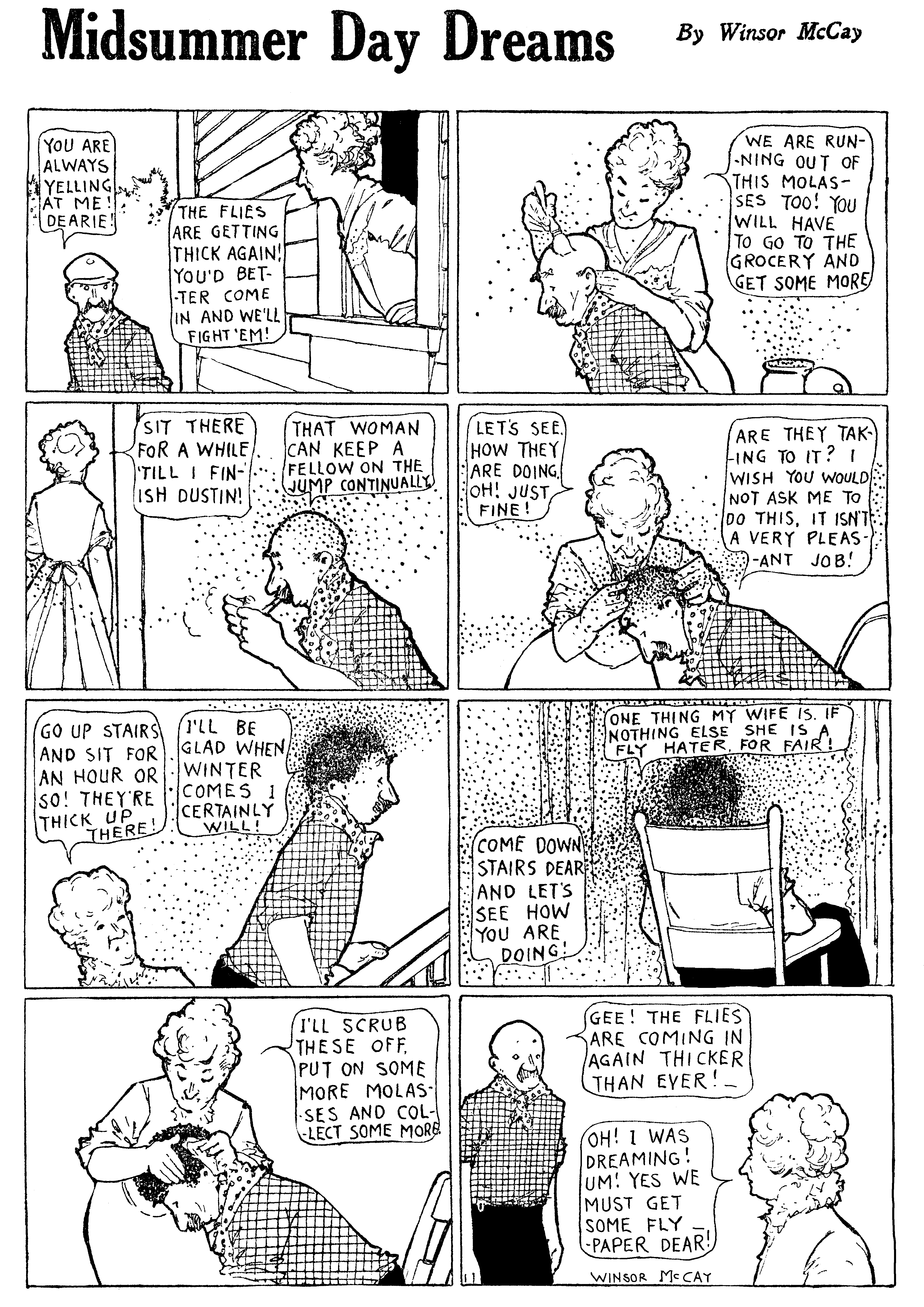 Dream of the Rarebit Fiend, strip 675 of 820. Winsor McCay (1904–1913), public domain. Scan: Internet Archive.