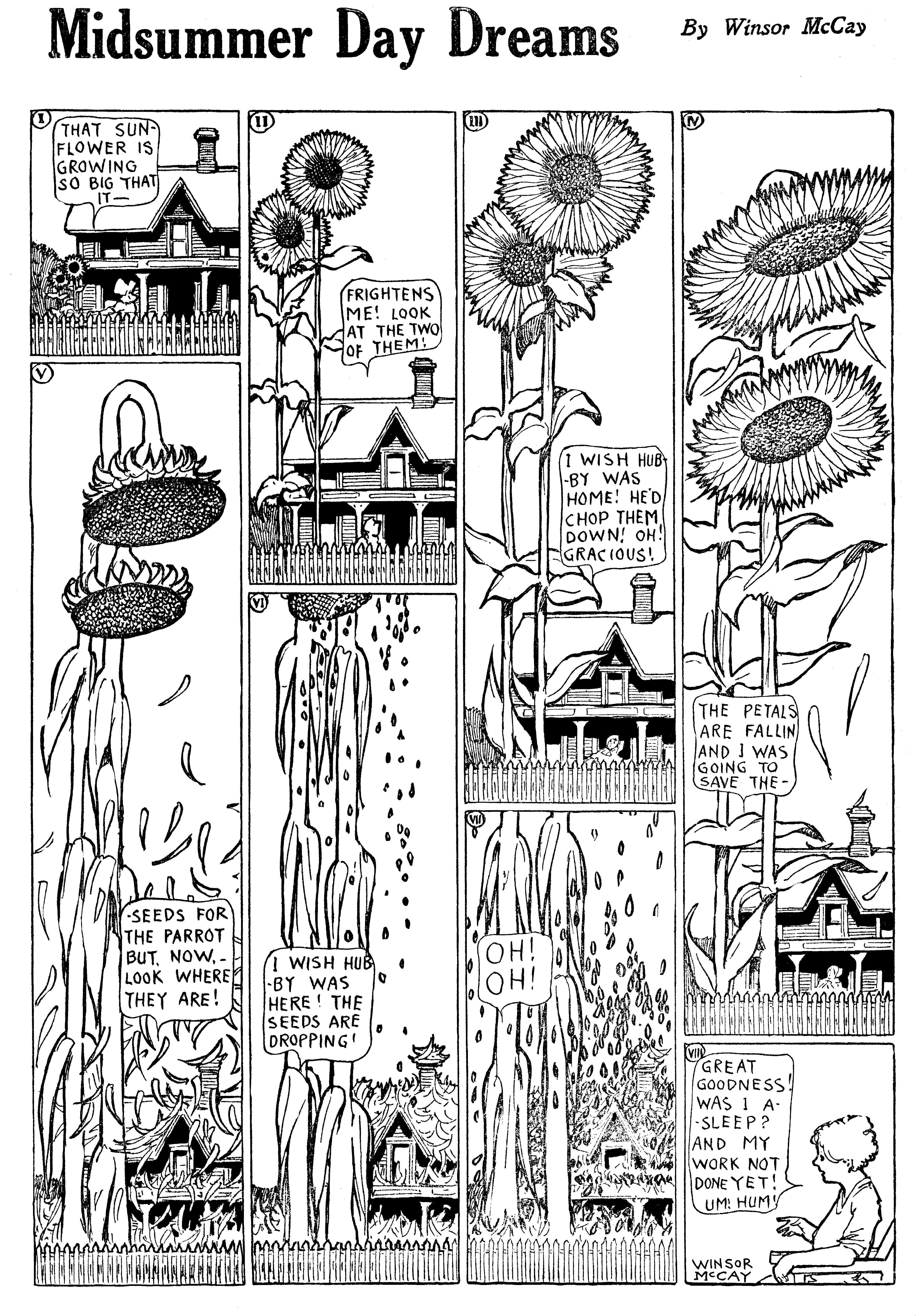 Dream of the Rarebit Fiend, strip 677 of 820. Winsor McCay (1904–1913), public domain. Scan: Internet Archive.