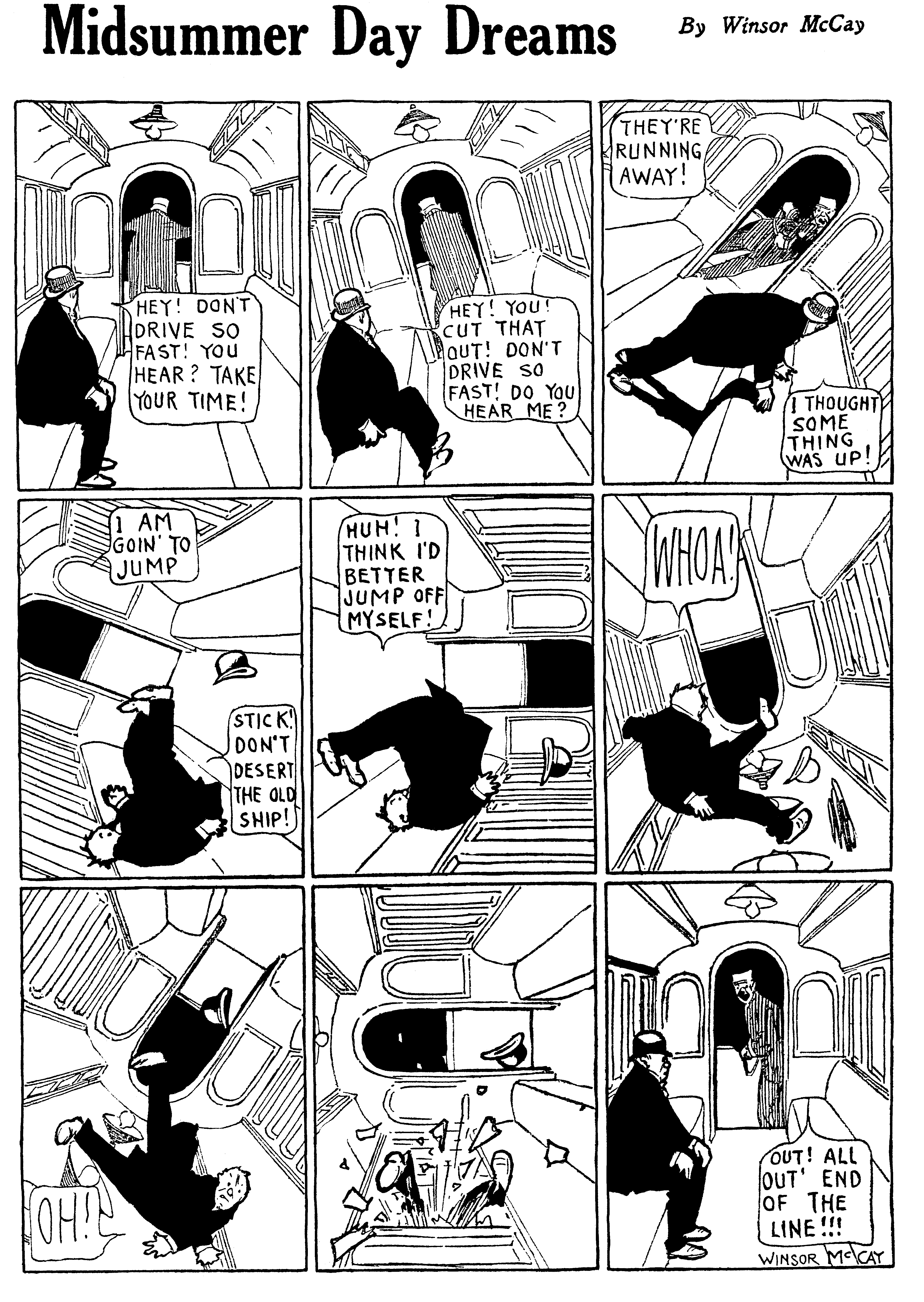 Dream of the Rarebit Fiend, strip 655 of 820. Winsor McCay (1904–1913), public domain. Scan: Internet Archive.