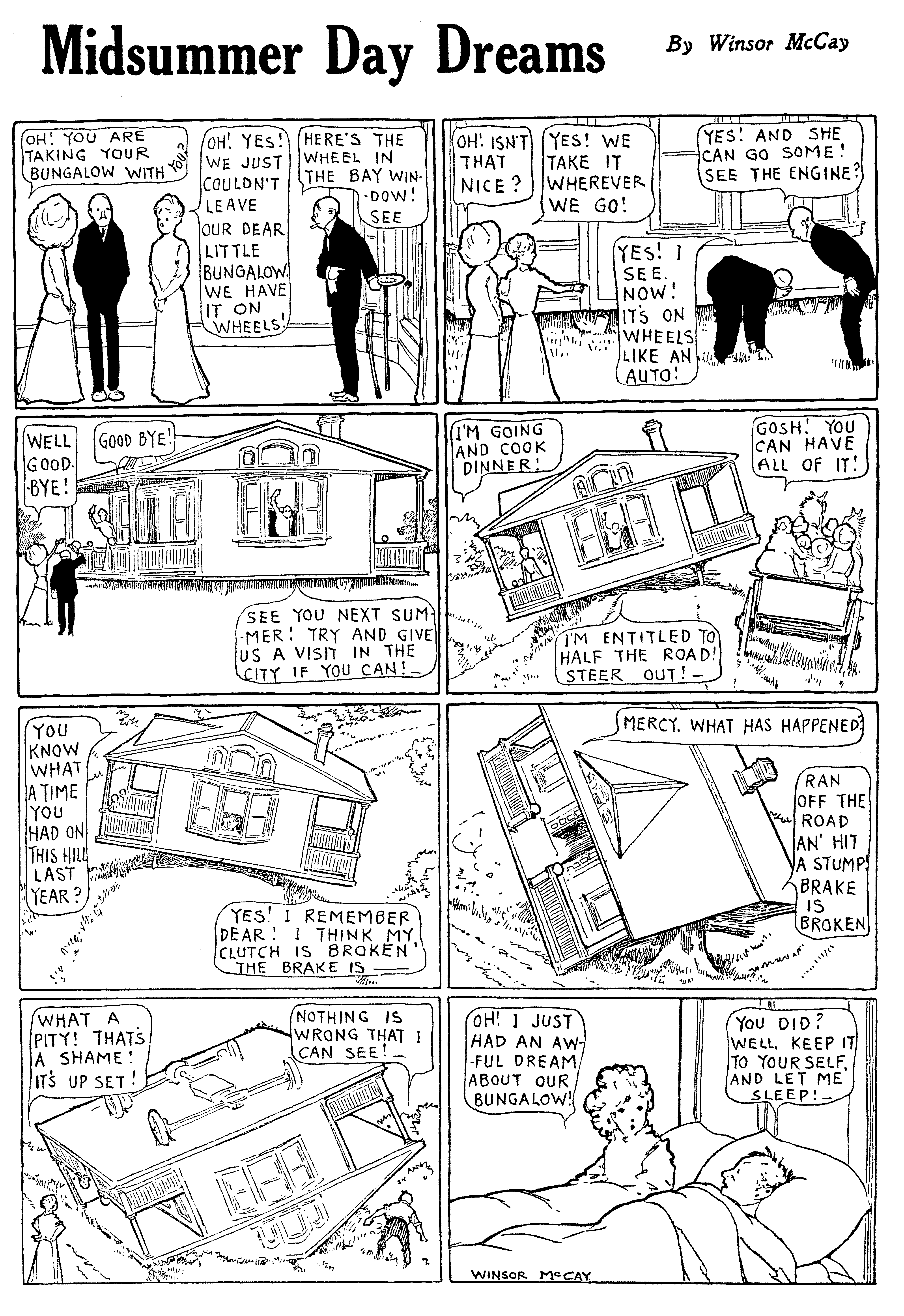 Dream of the Rarebit Fiend, strip 692 of 820. Winsor McCay (1904–1913), public domain. Scan: Internet Archive.