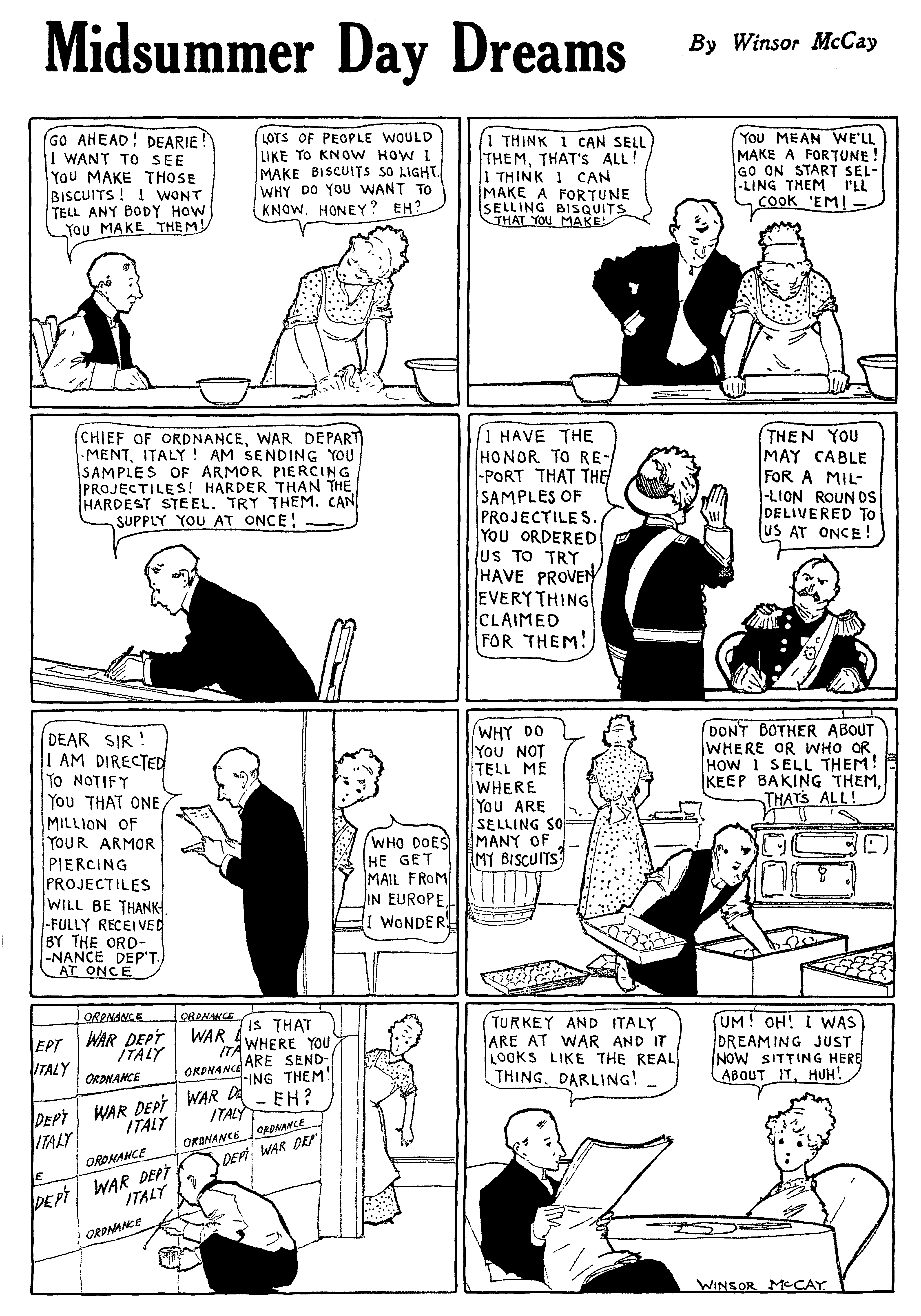 Dream of the Rarebit Fiend, strip 698 of 820. Winsor McCay (1904–1913), public domain. Scan: Internet Archive.