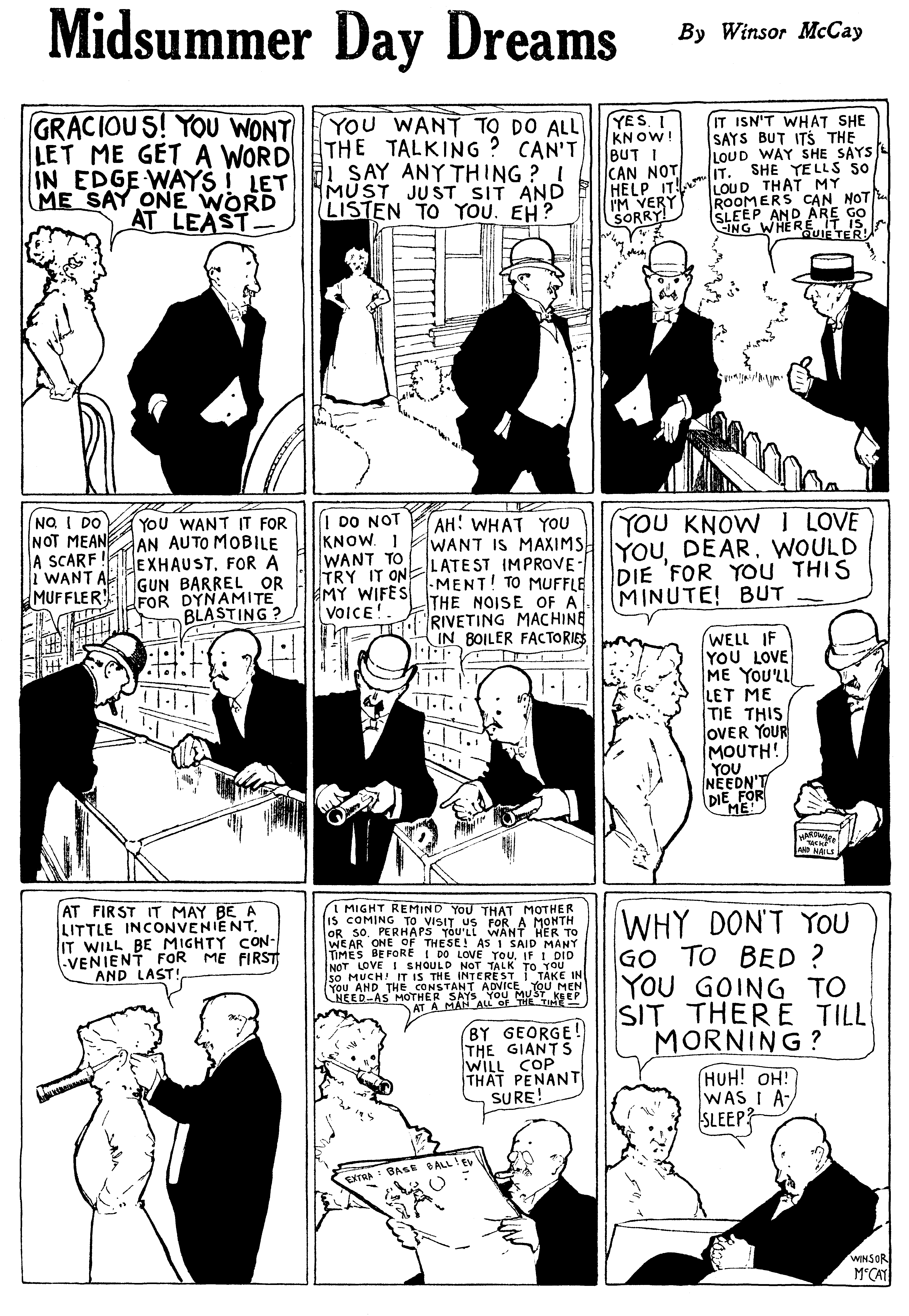 Dream of the Rarebit Fiend, strip 658 of 820. Winsor McCay (1904–1913), public domain. Scan: Internet Archive.