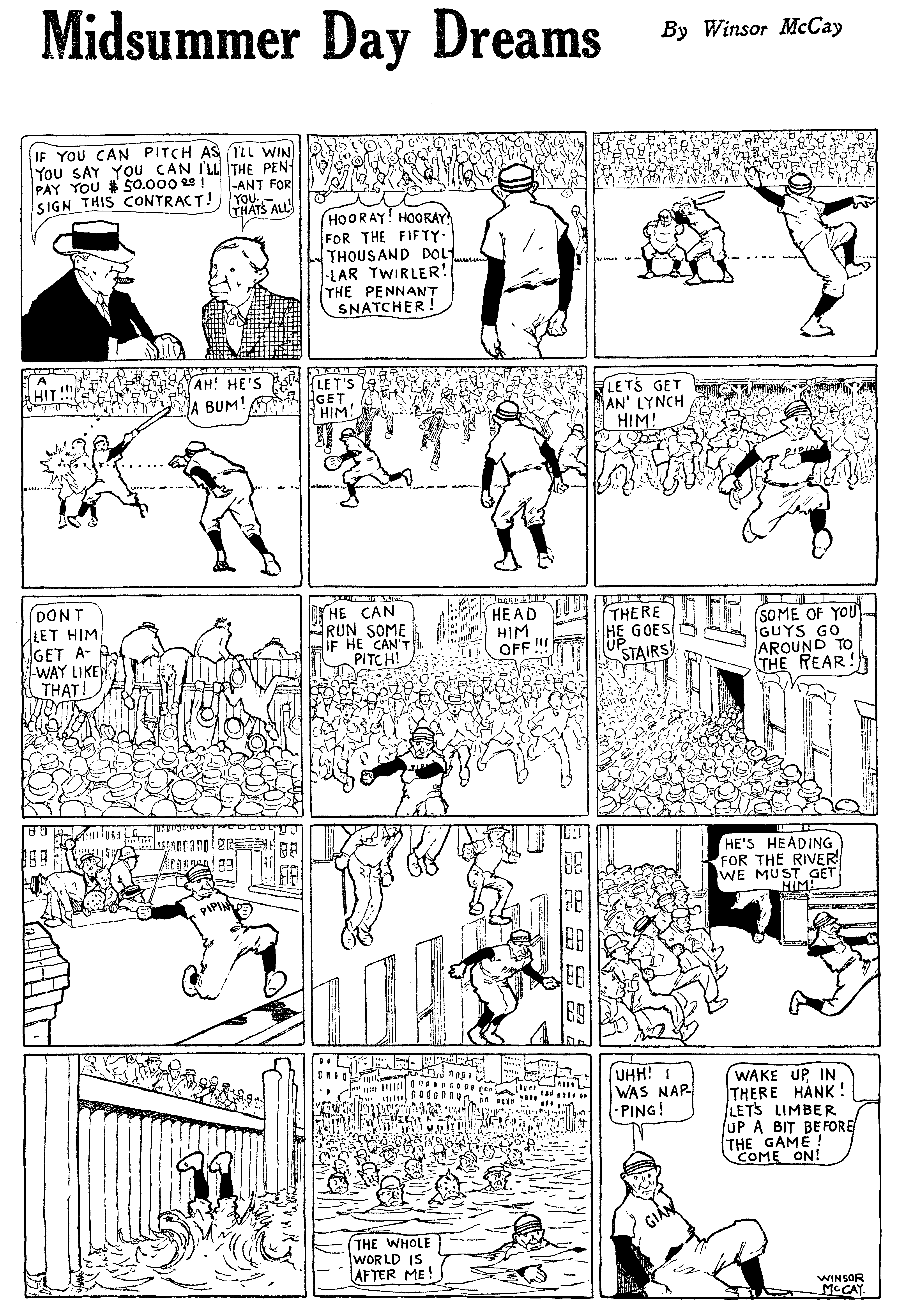 Dream of the Rarebit Fiend, strip 660 of 820. Winsor McCay (1904–1913), public domain. Scan: Internet Archive.