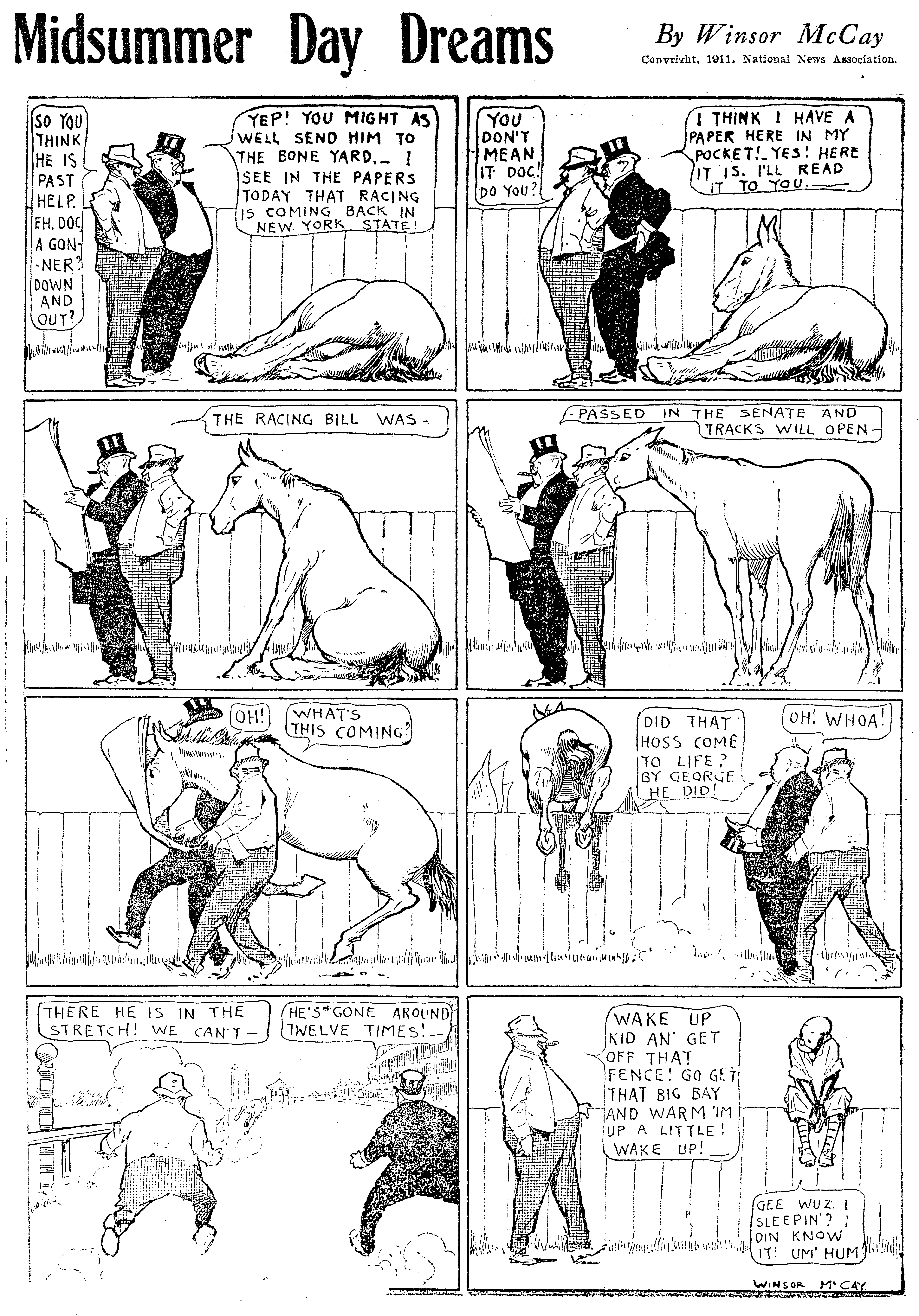 Dream of the Rarebit Fiend, strip 703 of 820. Winsor McCay (1904–1913), public domain. Scan: Internet Archive.