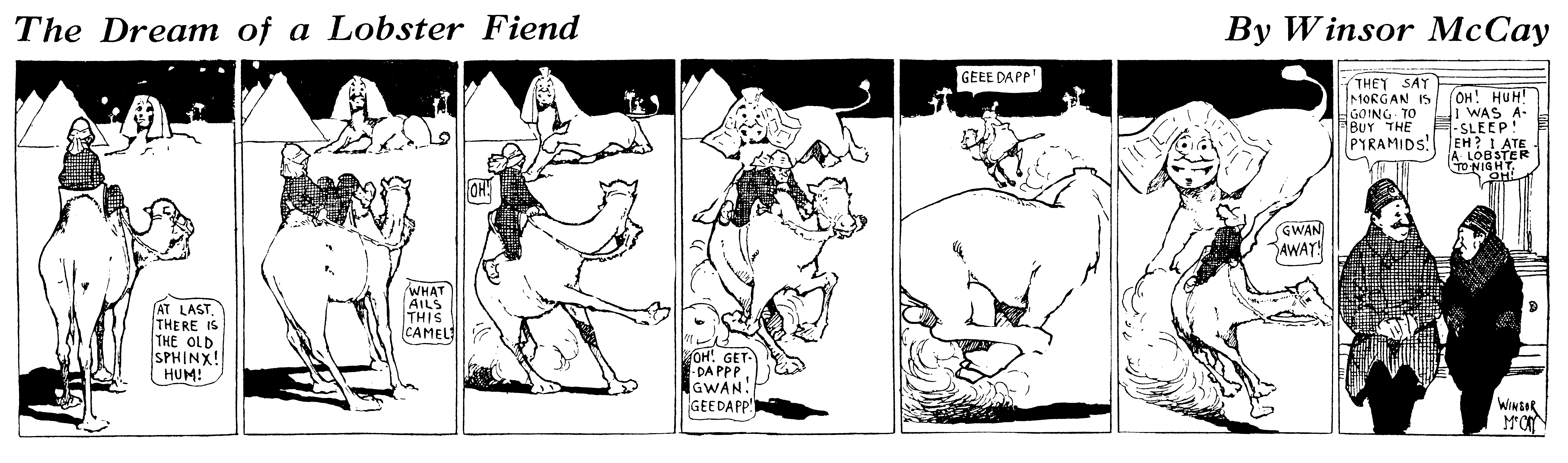 Dream of the Rarebit Fiend, strip 737 of 820. Winsor McCay (1904–1913), public domain. Scan: Internet Archive.