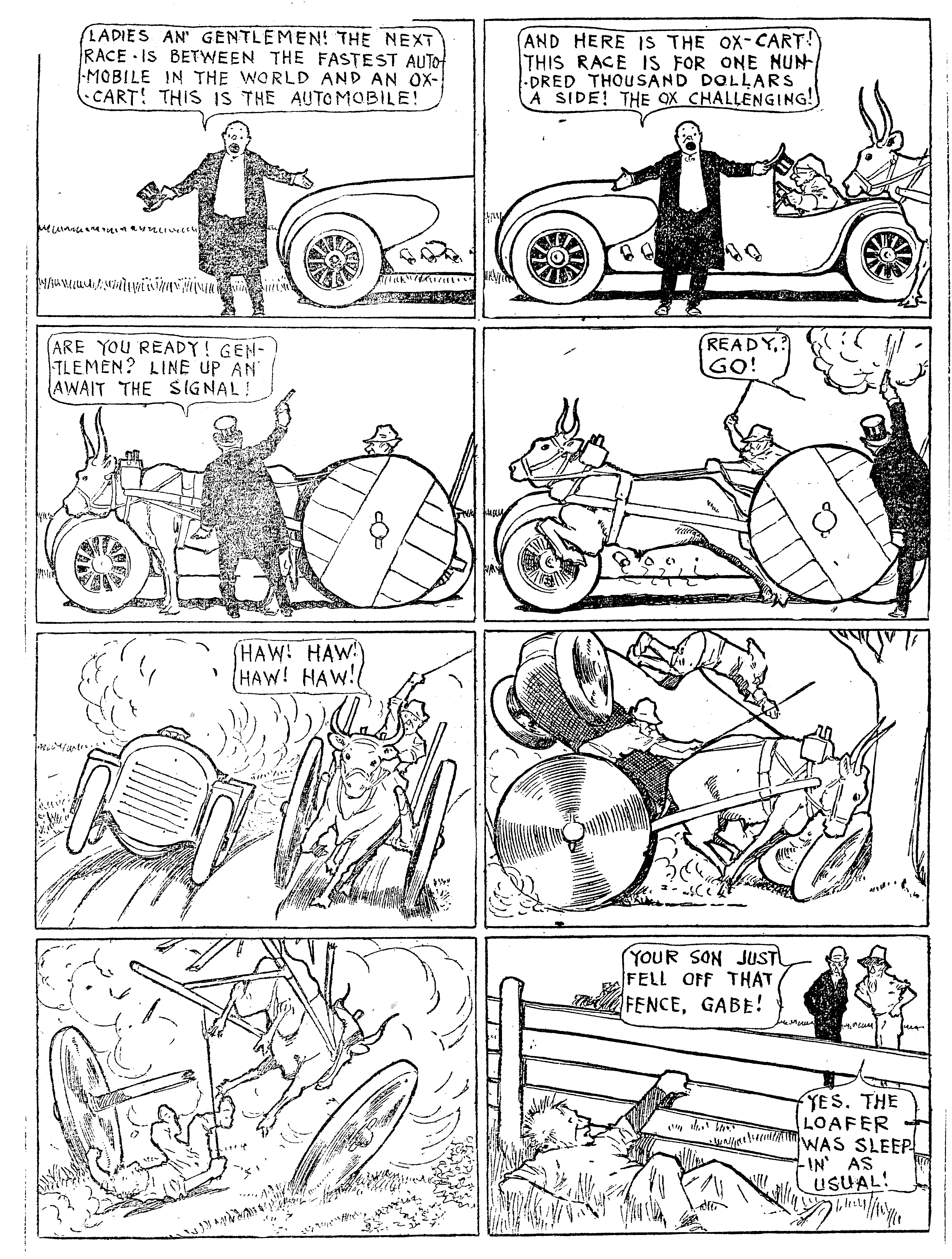 Dream of the Rarebit Fiend, strip 706 of 820. Winsor McCay (1904–1913), public domain. Scan: Internet Archive.
