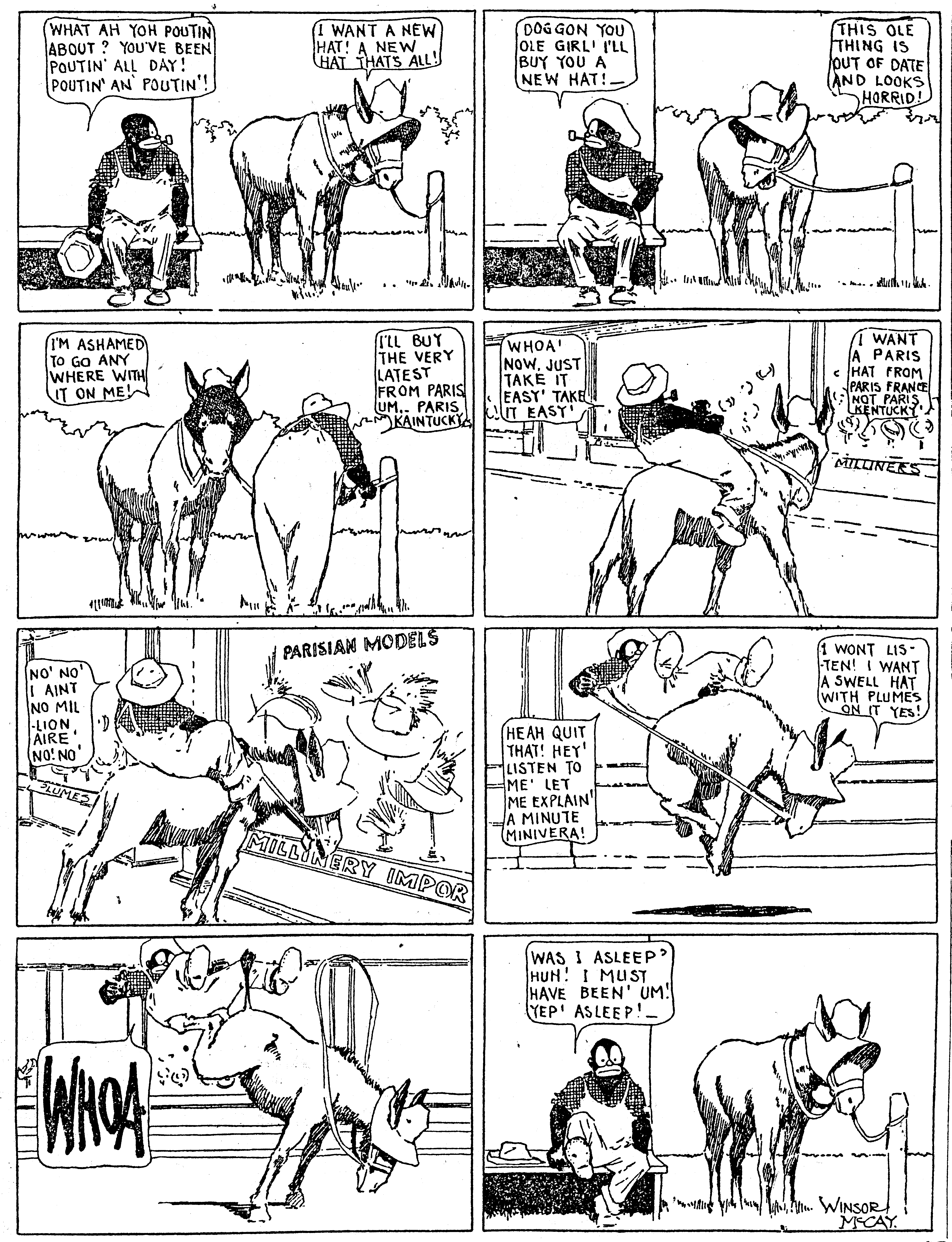 Dream of the Rarebit Fiend, strip 799 of 820. Winsor McCay (1904–1913), public domain. Scan: Internet Archive.