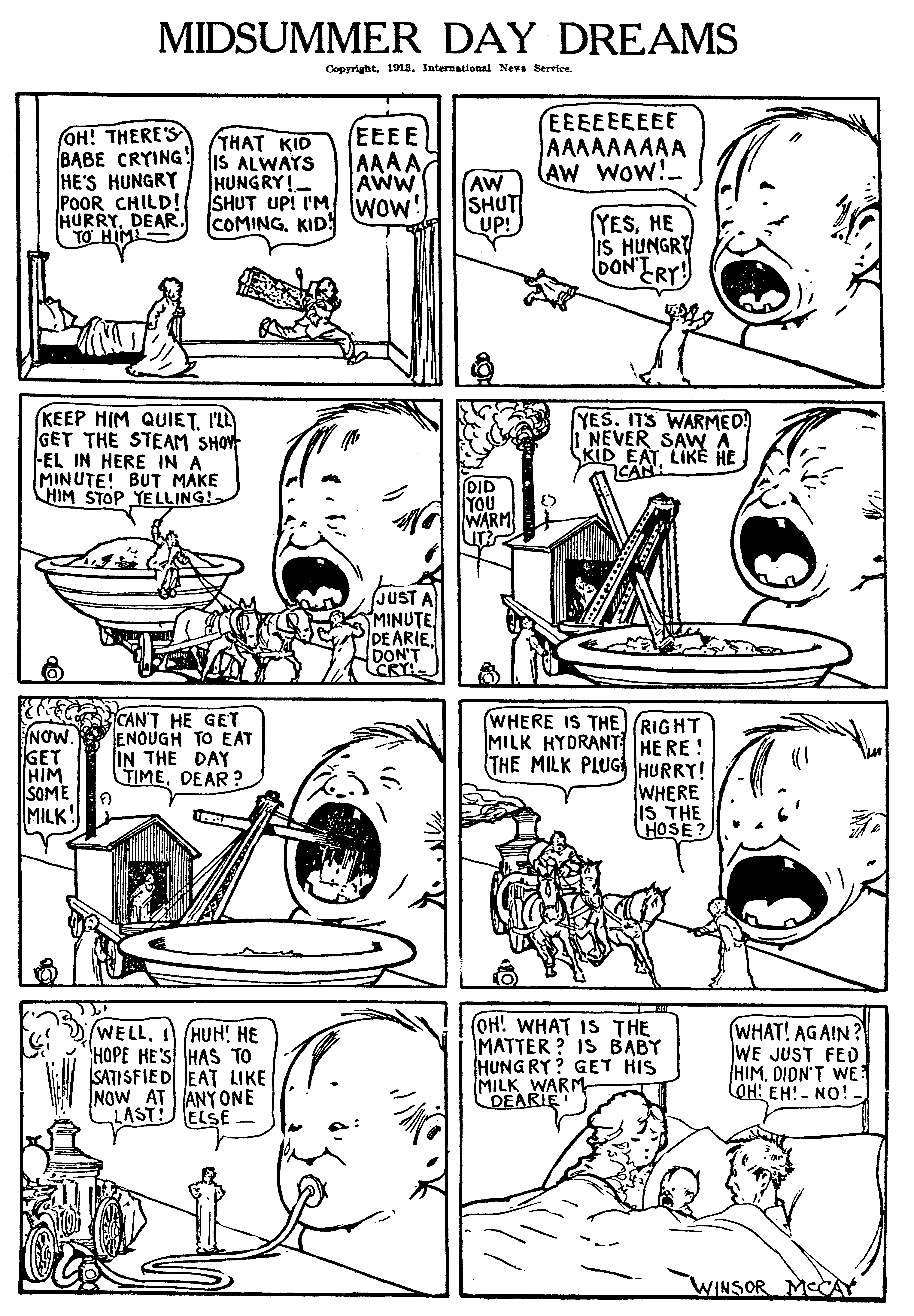 Dream of the Rarebit Fiend, strip 811 of 820. Winsor McCay (1904–1913), public domain. Scan: Internet Archive.