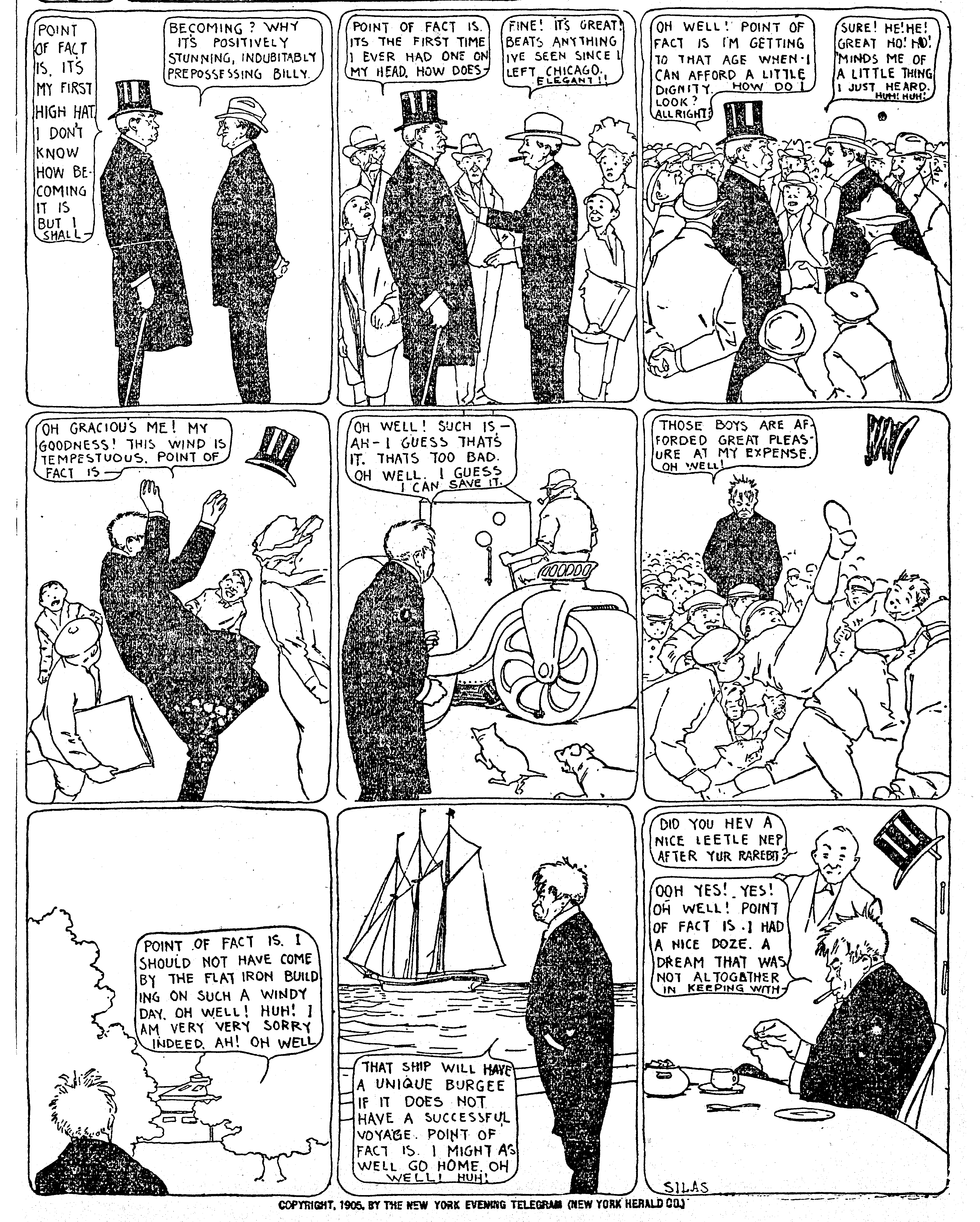 Dream of the Rarebit Fiend, strip 72 of 820. Winsor McCay (1904–1913), public domain. Scan: Internet Archive.
