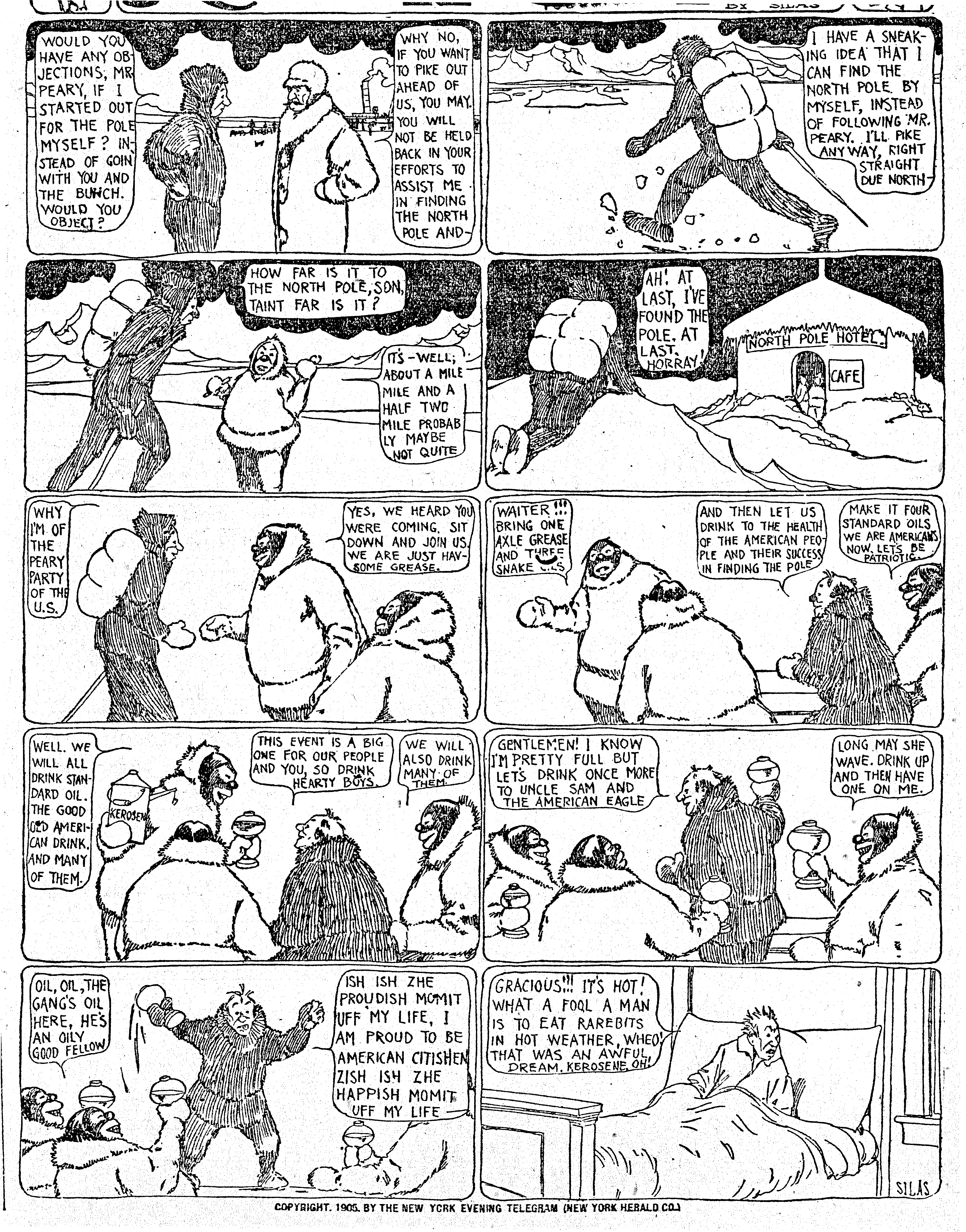 Dream of the Rarebit Fiend, strip 87 of 820. Winsor McCay (1904–1913), public domain. Scan: Internet Archive.