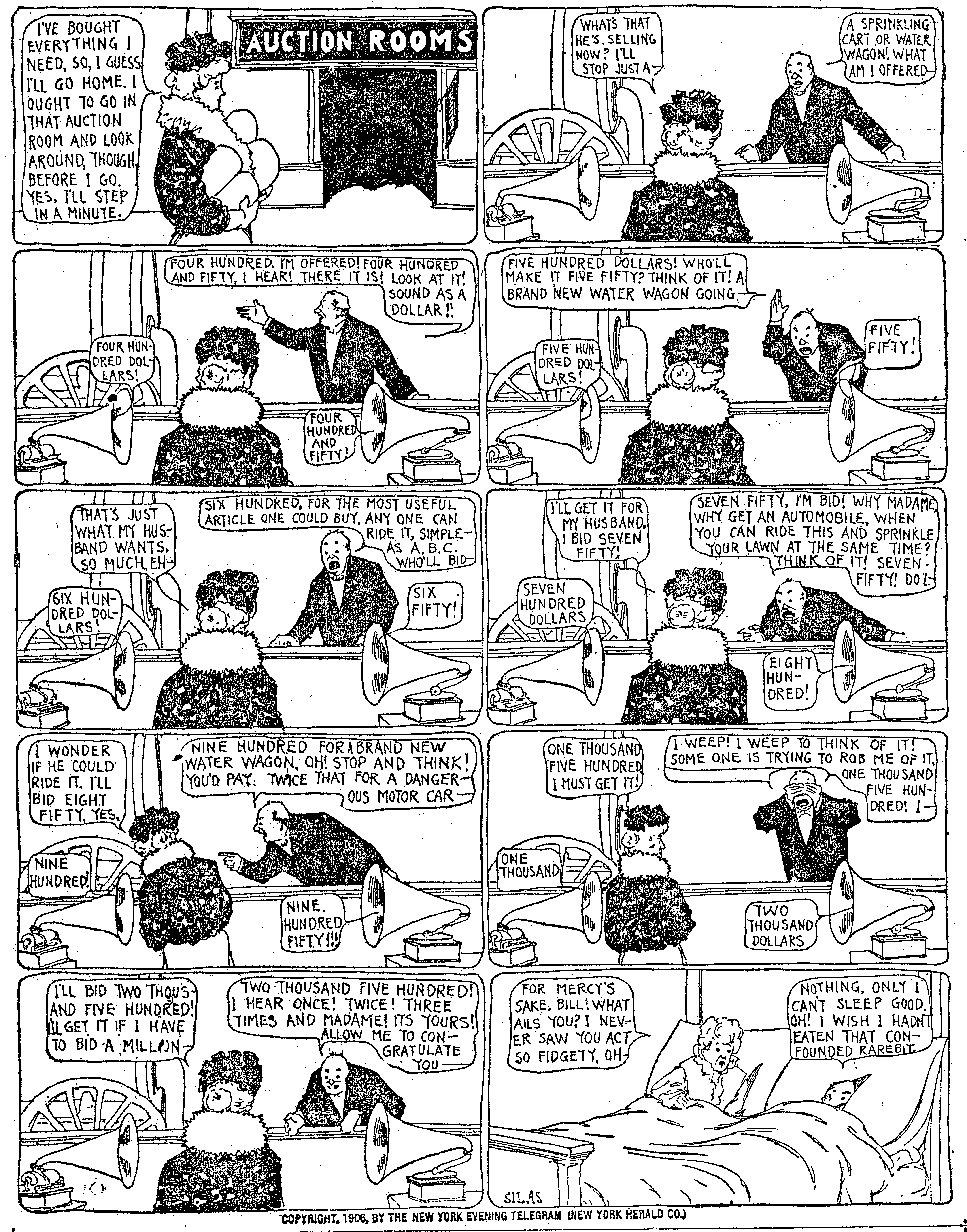 Dream of the Rarebit Fiend, strip 148 of 820. Winsor McCay (1904–1913), public domain. Scan: Internet Archive.