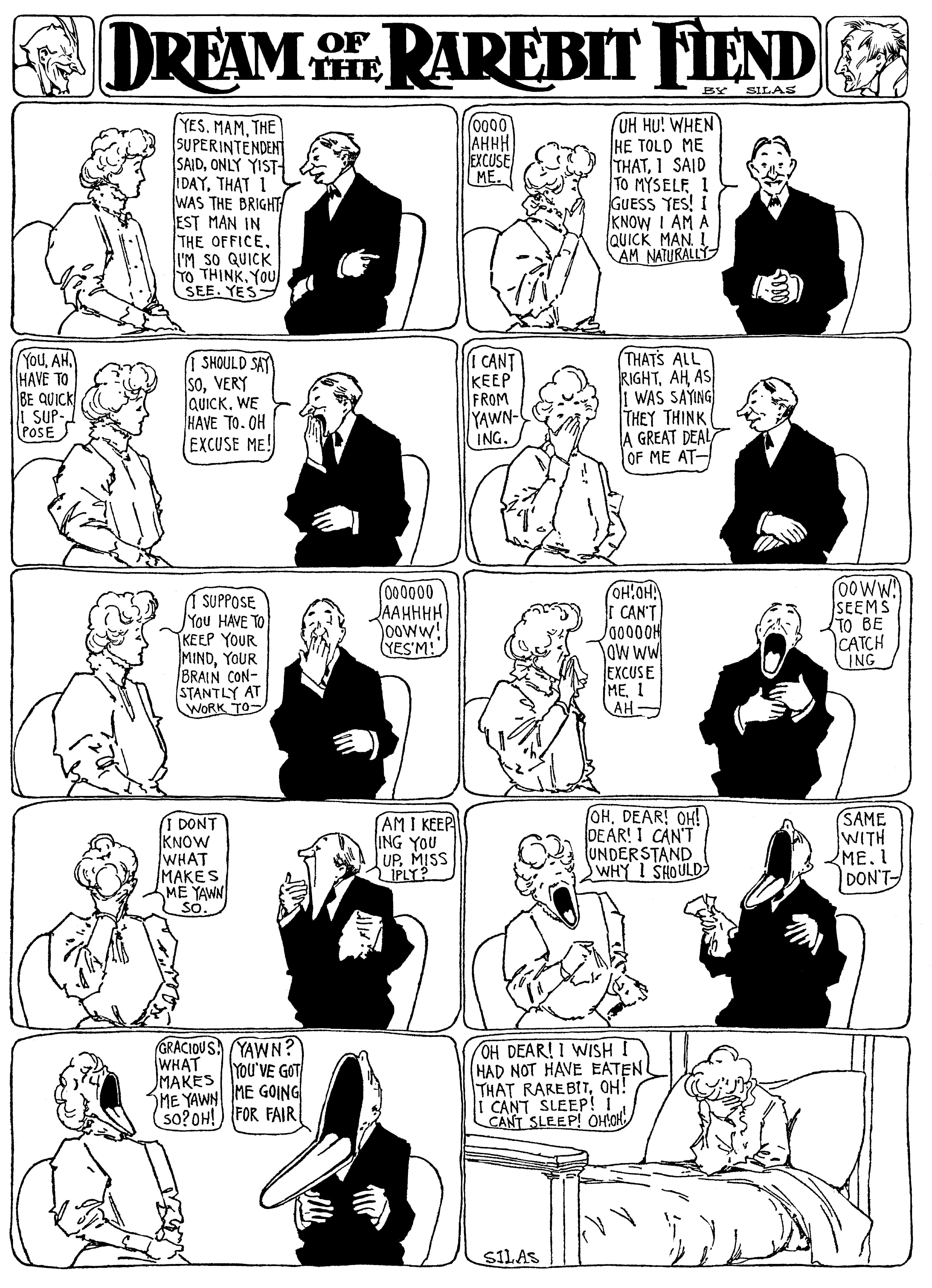 Dream of the Rarebit Fiend, strip 161 of 820. Winsor McCay (1904–1913), public domain. Scan: Internet Archive.