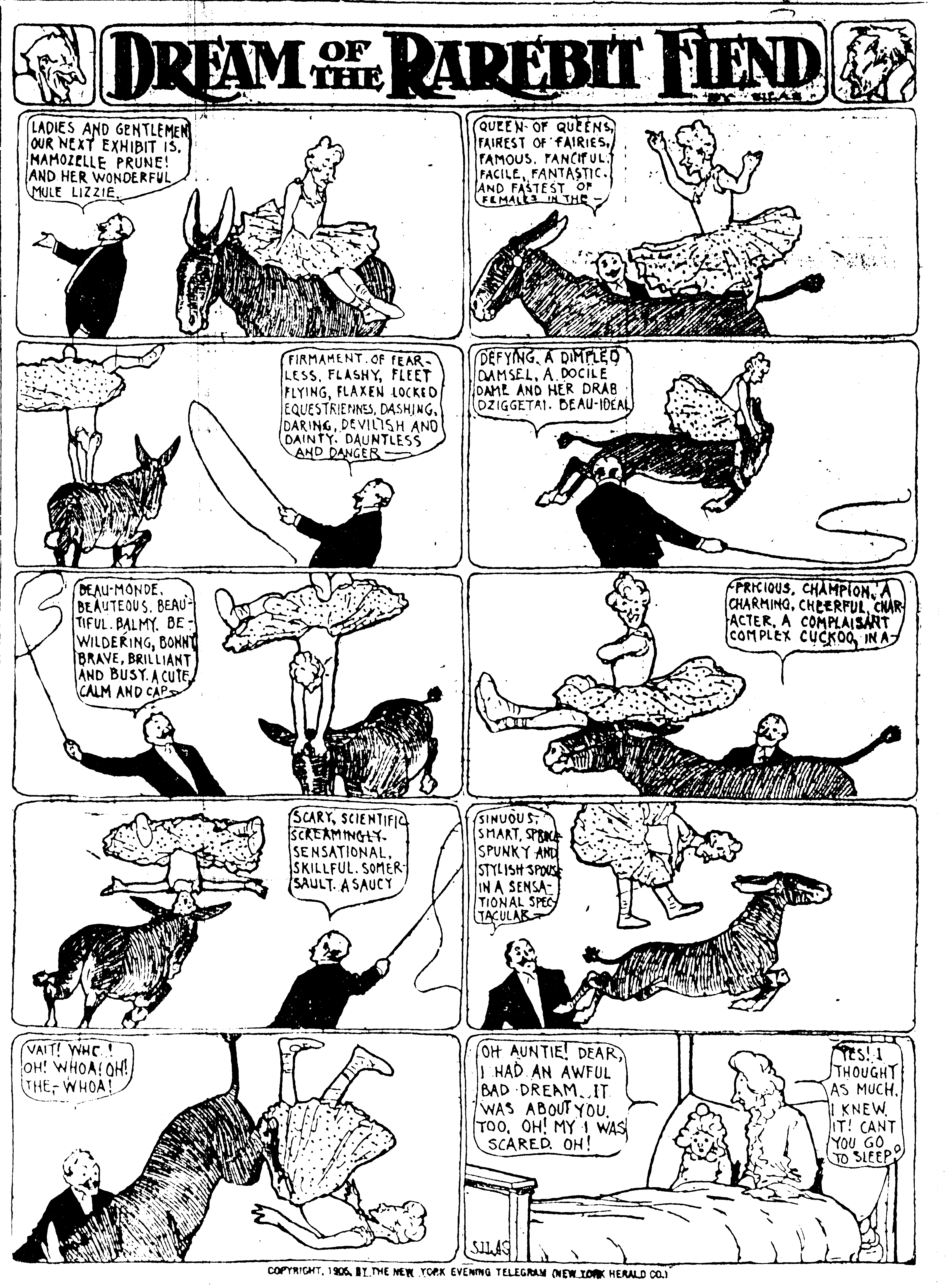 Dream of the Rarebit Fiend, strip 169 of 820. Winsor McCay (1904–1913), public domain. Scan: Internet Archive.