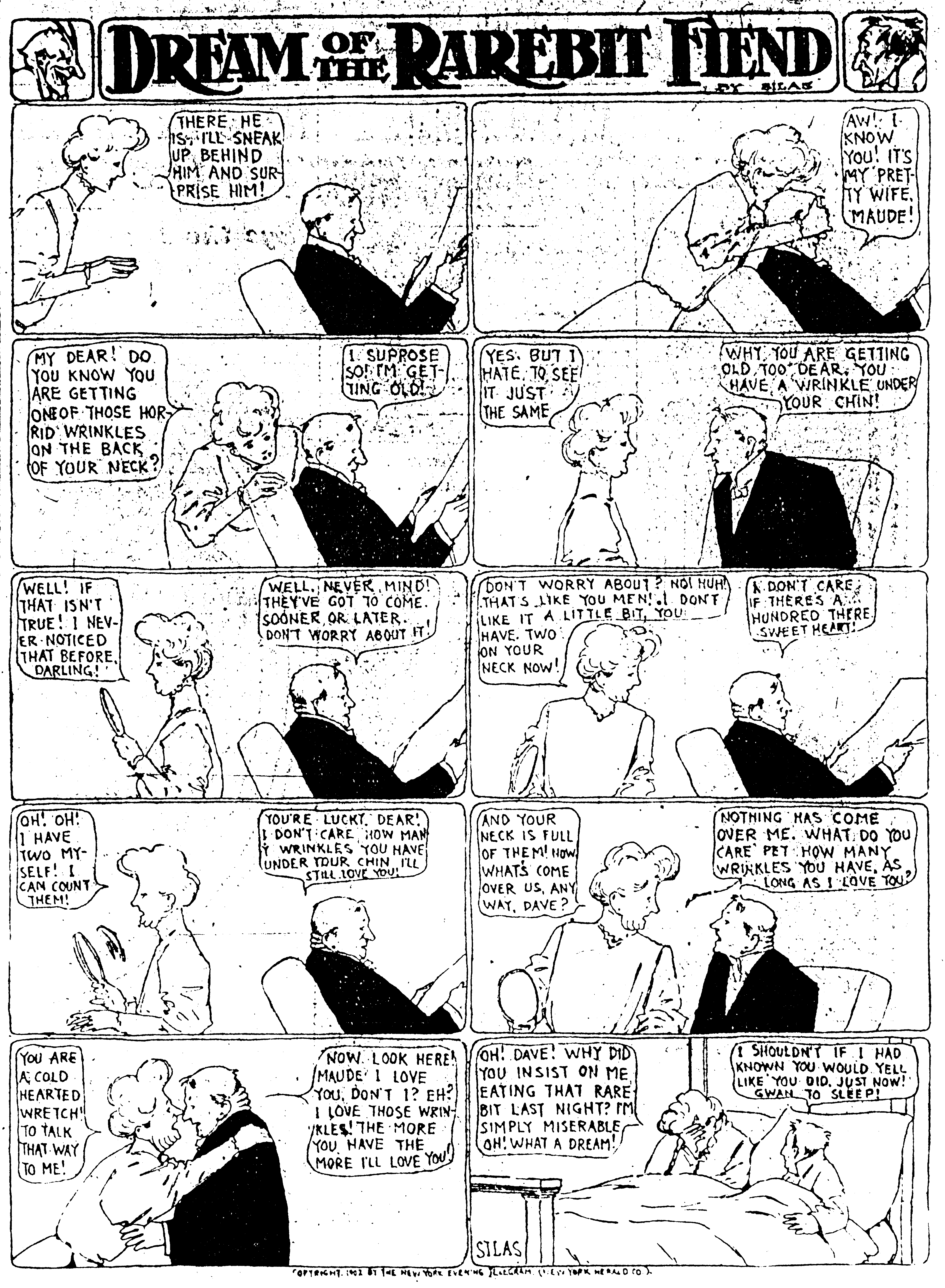 Dream of the Rarebit Fiend, strip 268 of 820. Winsor McCay (1904–1913), public domain. Scan: Internet Archive.