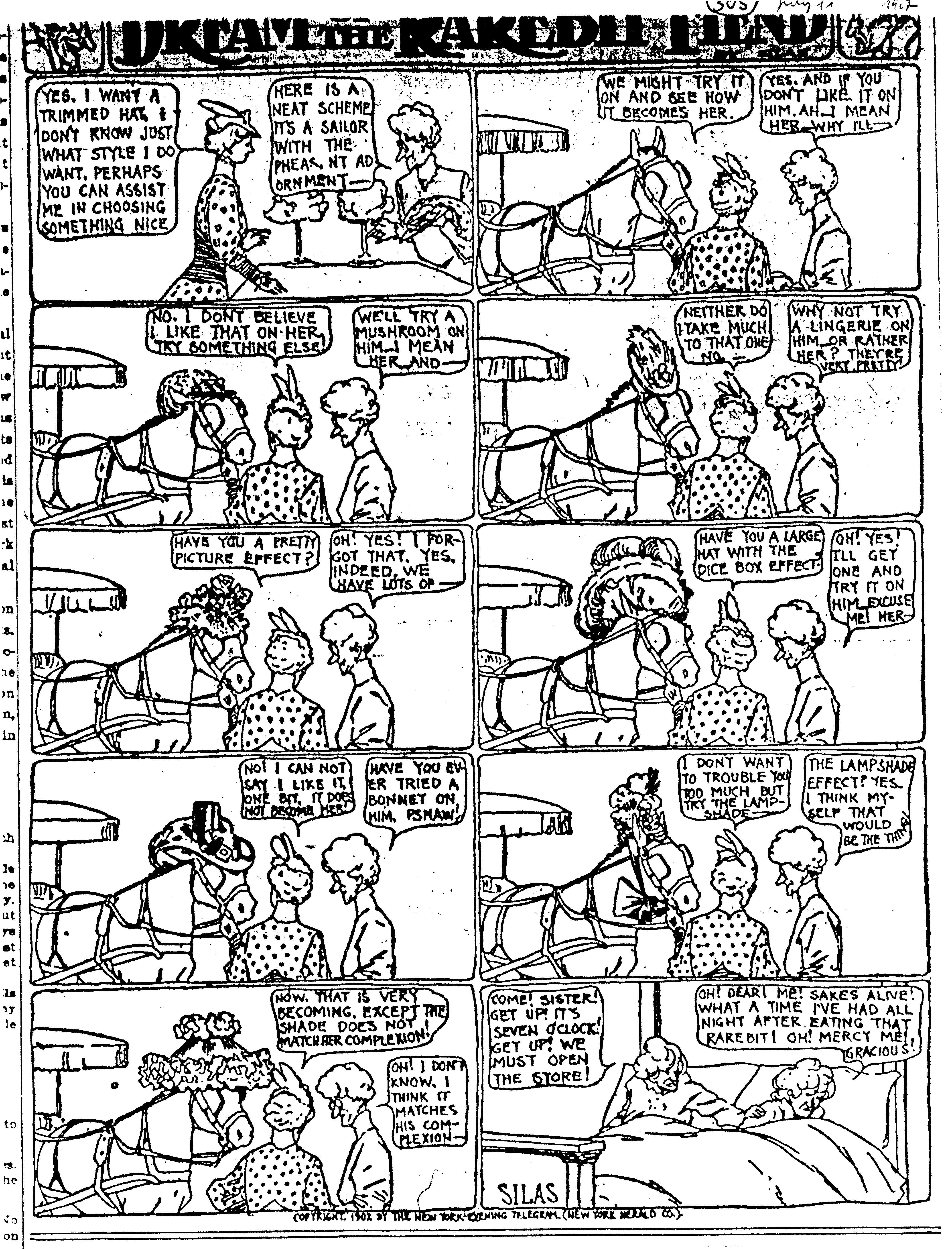 Dream of the Rarebit Fiend, strip 305 of 820. Winsor McCay (1904–1913), public domain. Scan: Internet Archive.
