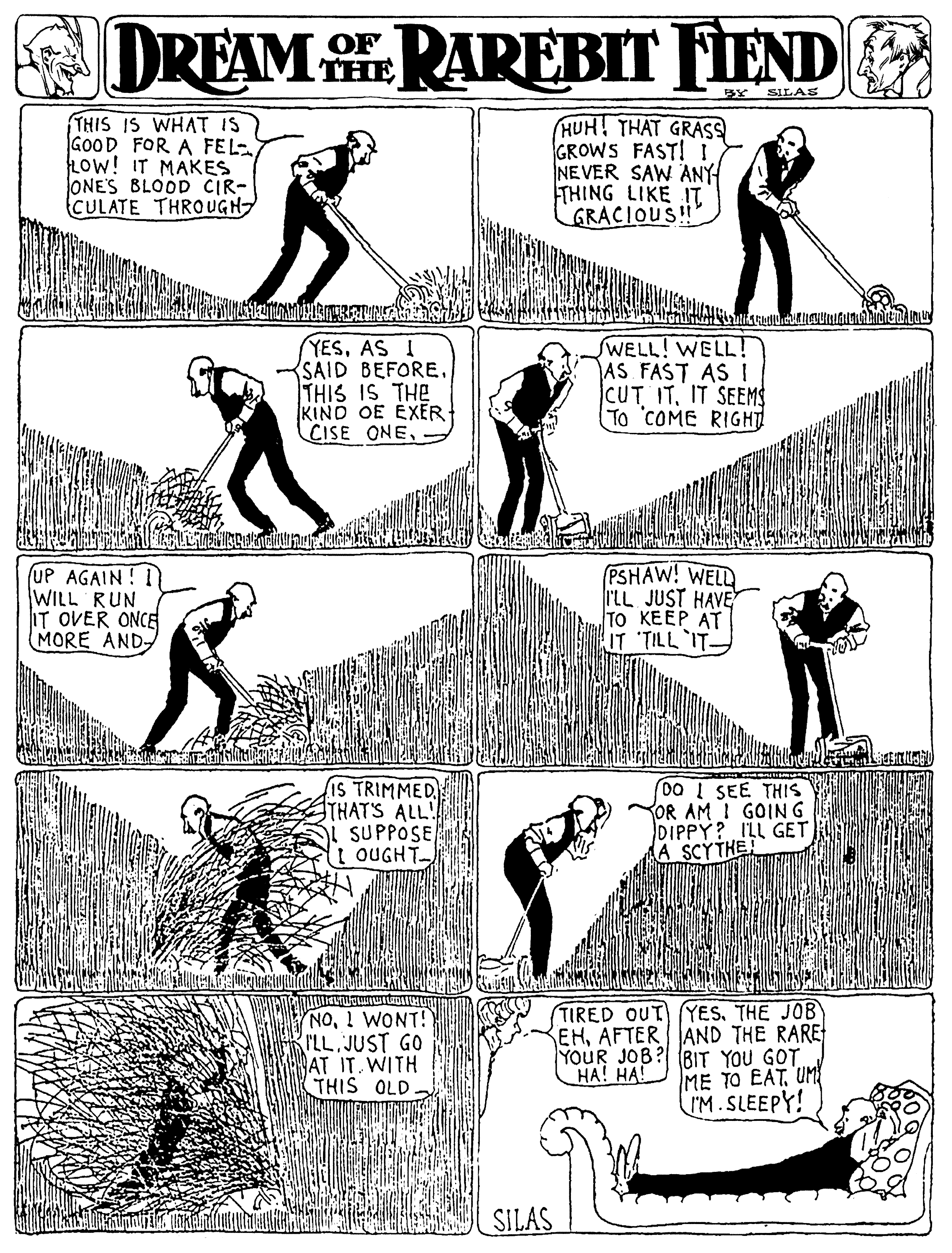 Dream of the Rarebit Fiend, strip 387 of 820. Winsor McCay (1904–1913), public domain. Scan: Internet Archive.