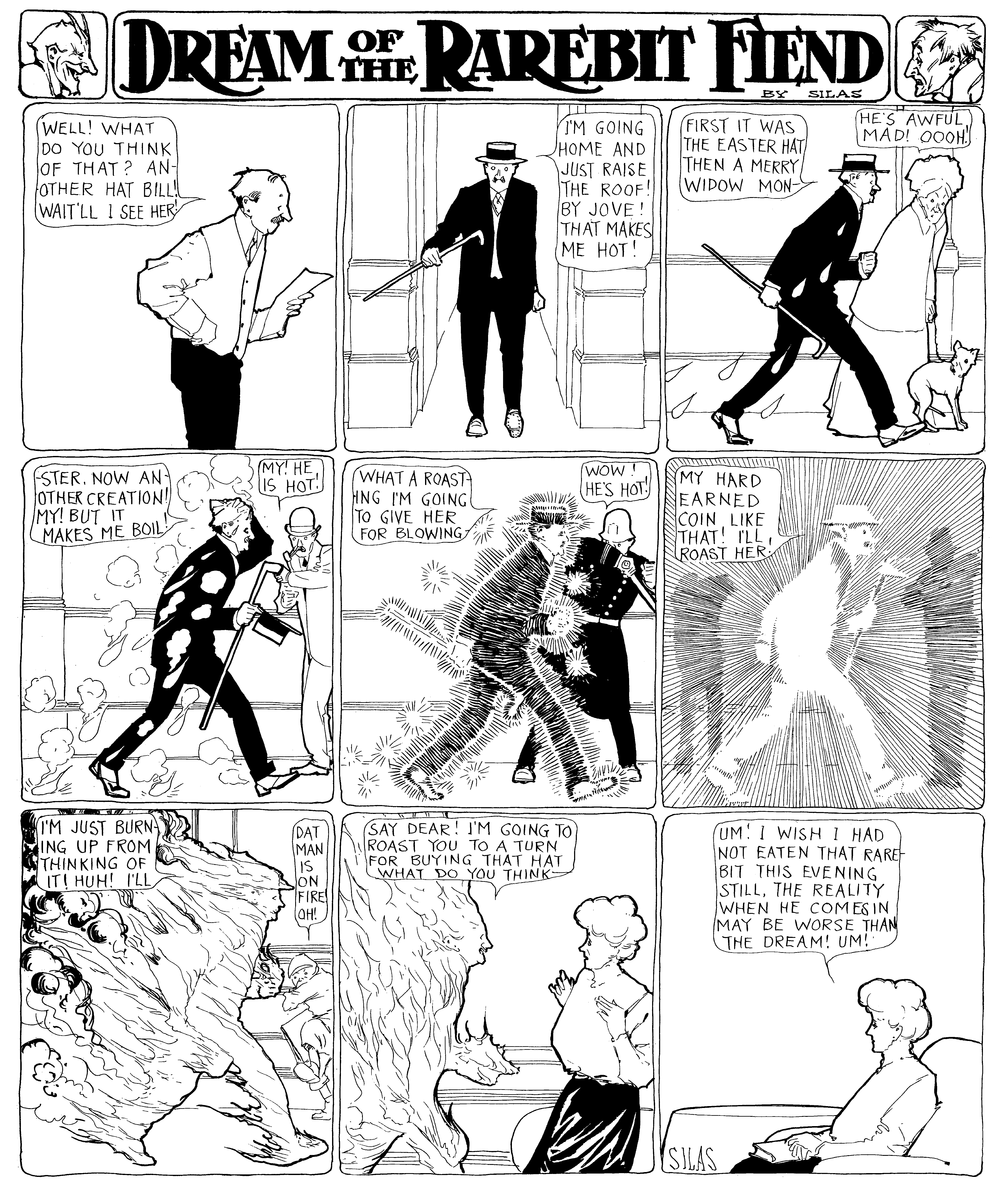 Dream of the Rarebit Fiend, strip 400 of 820. Winsor McCay (1904–1913), public domain. Scan: Internet Archive.