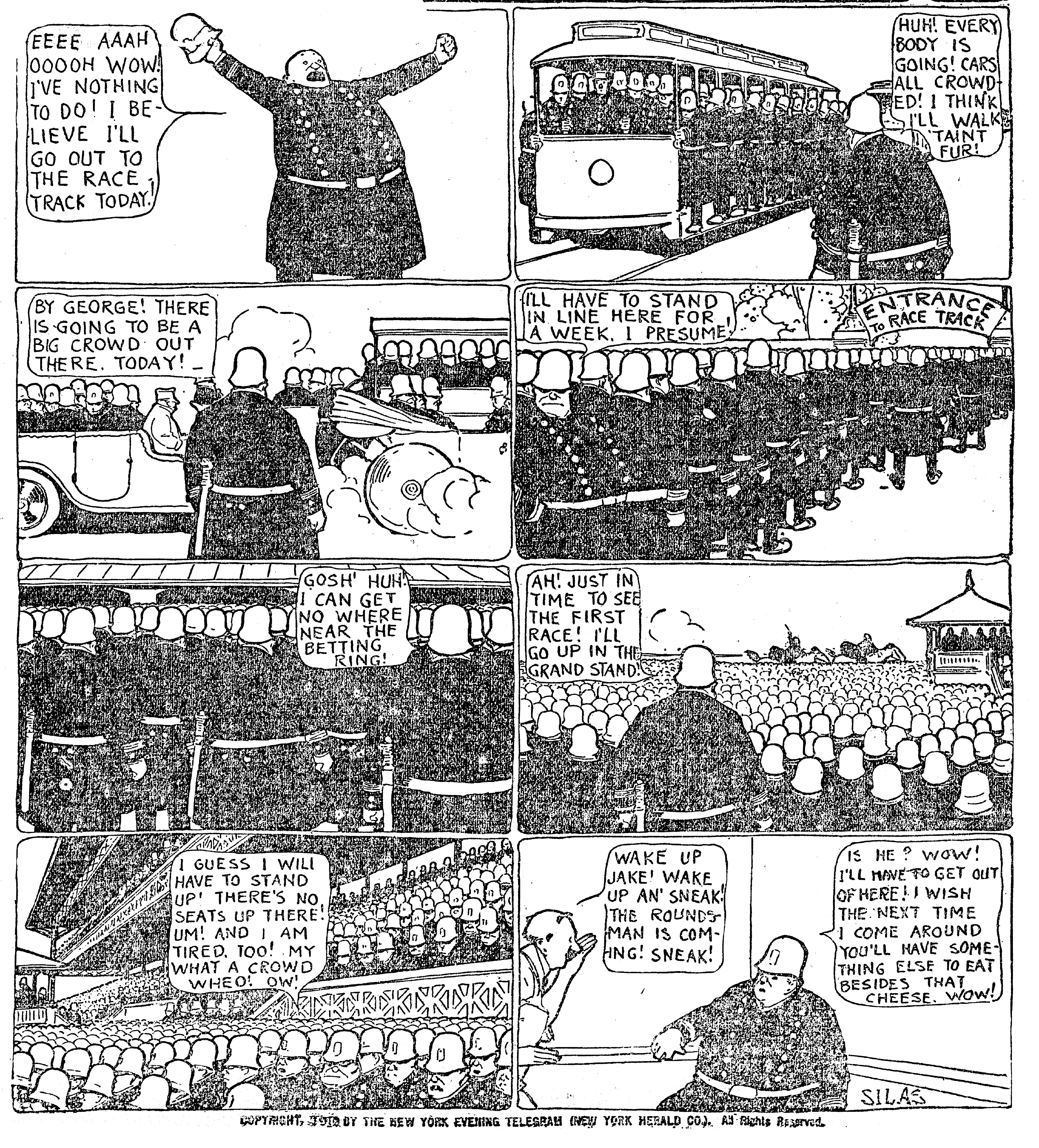 Dream of the Rarebit Fiend, strip 404 of 820. Winsor McCay (1904–1913), public domain. Scan: Internet Archive.