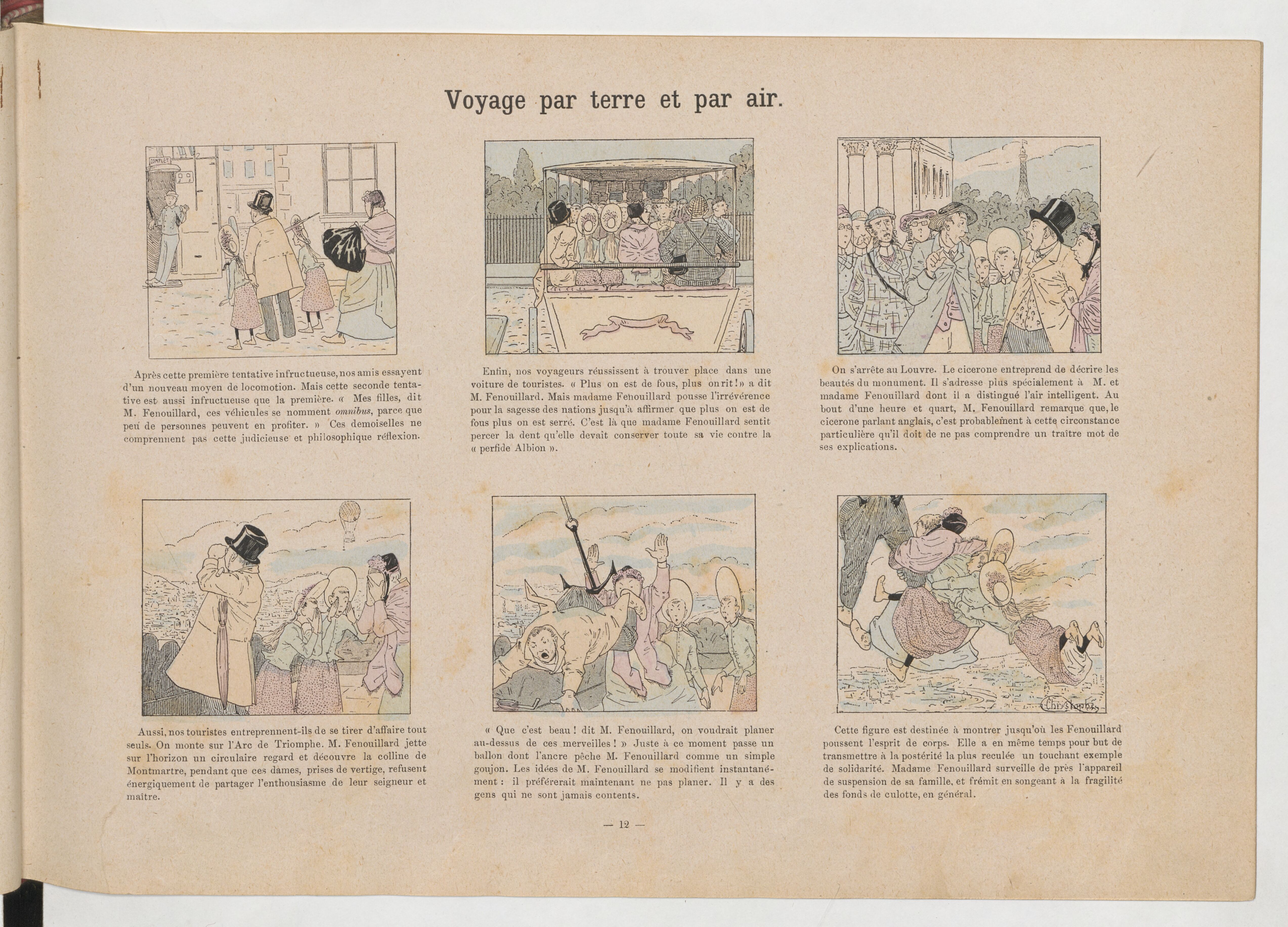 La Famille Fenouillard (Christophe, 5e éd., 1895), vue 27. Domaine public. Source gallica.bnf.fr / BnF (Bibliothèque municipale de Toulouse).