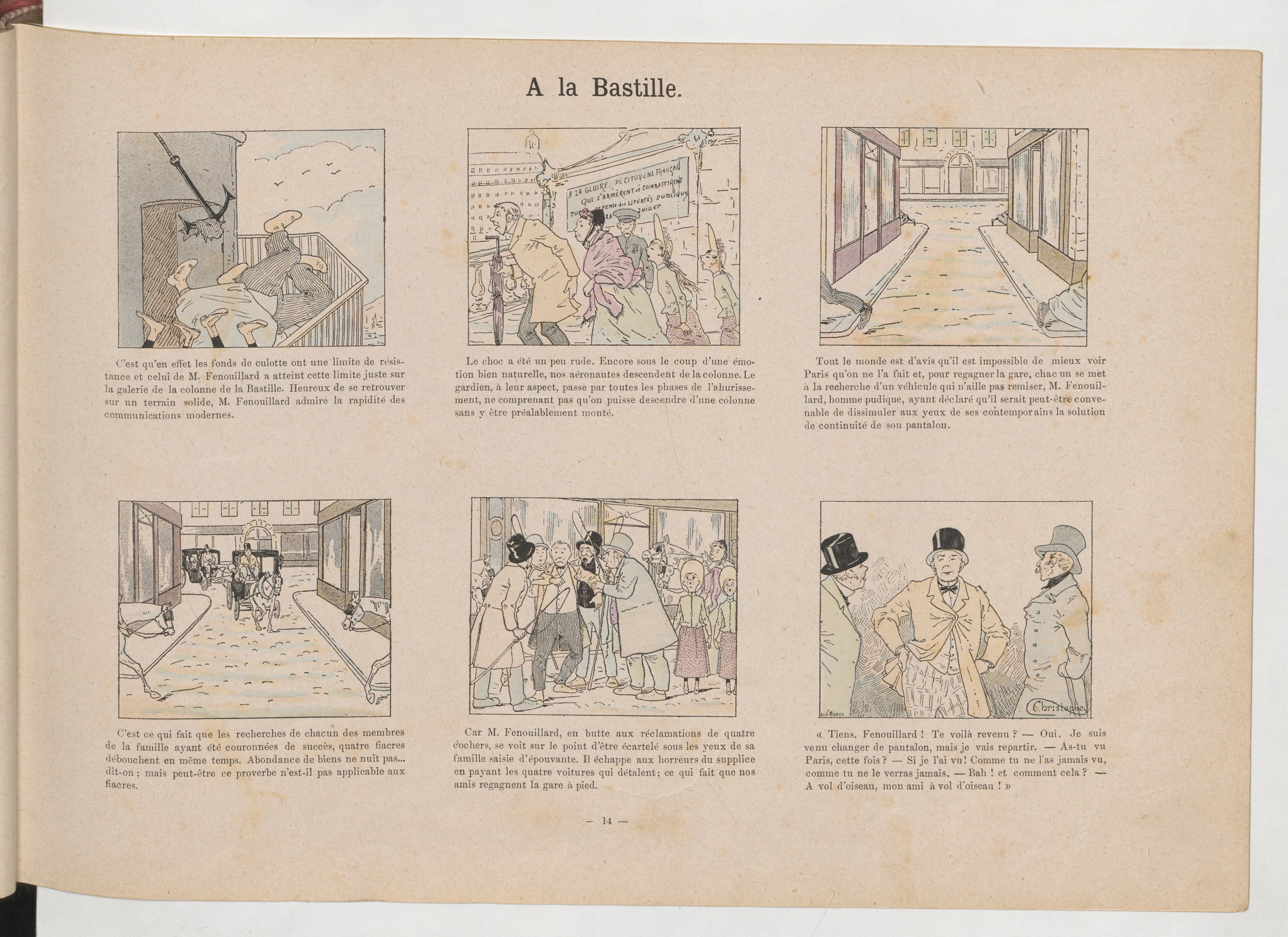 La Famille Fenouillard (Christophe, 5e éd., 1895), vue 31. Domaine public. Source gallica.bnf.fr / BnF (Bibliothèque municipale de Toulouse).