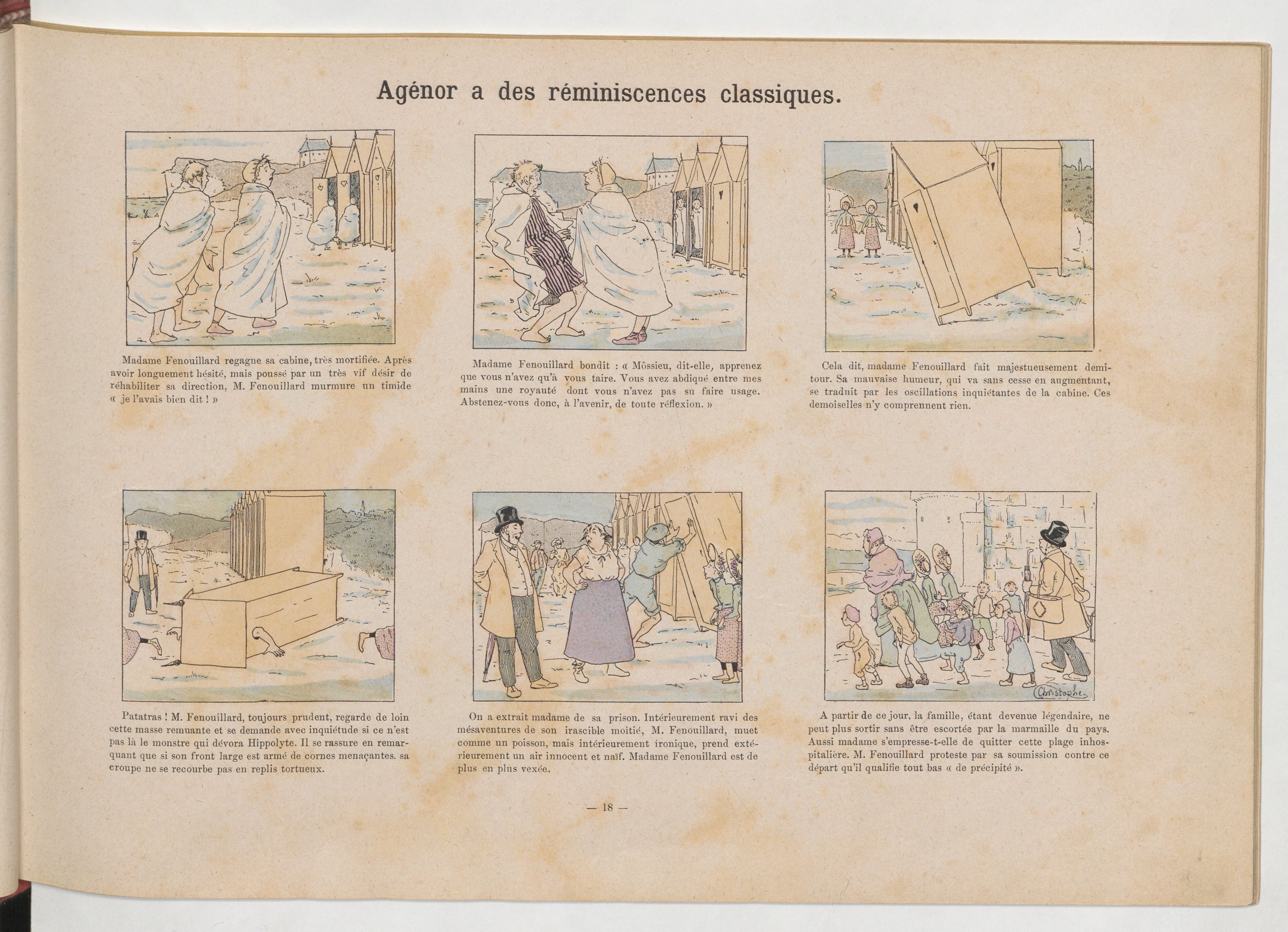 La Famille Fenouillard (Christophe, 5e éd., 1895), vue 39. Domaine public. Source gallica.bnf.fr / BnF (Bibliothèque municipale de Toulouse).
