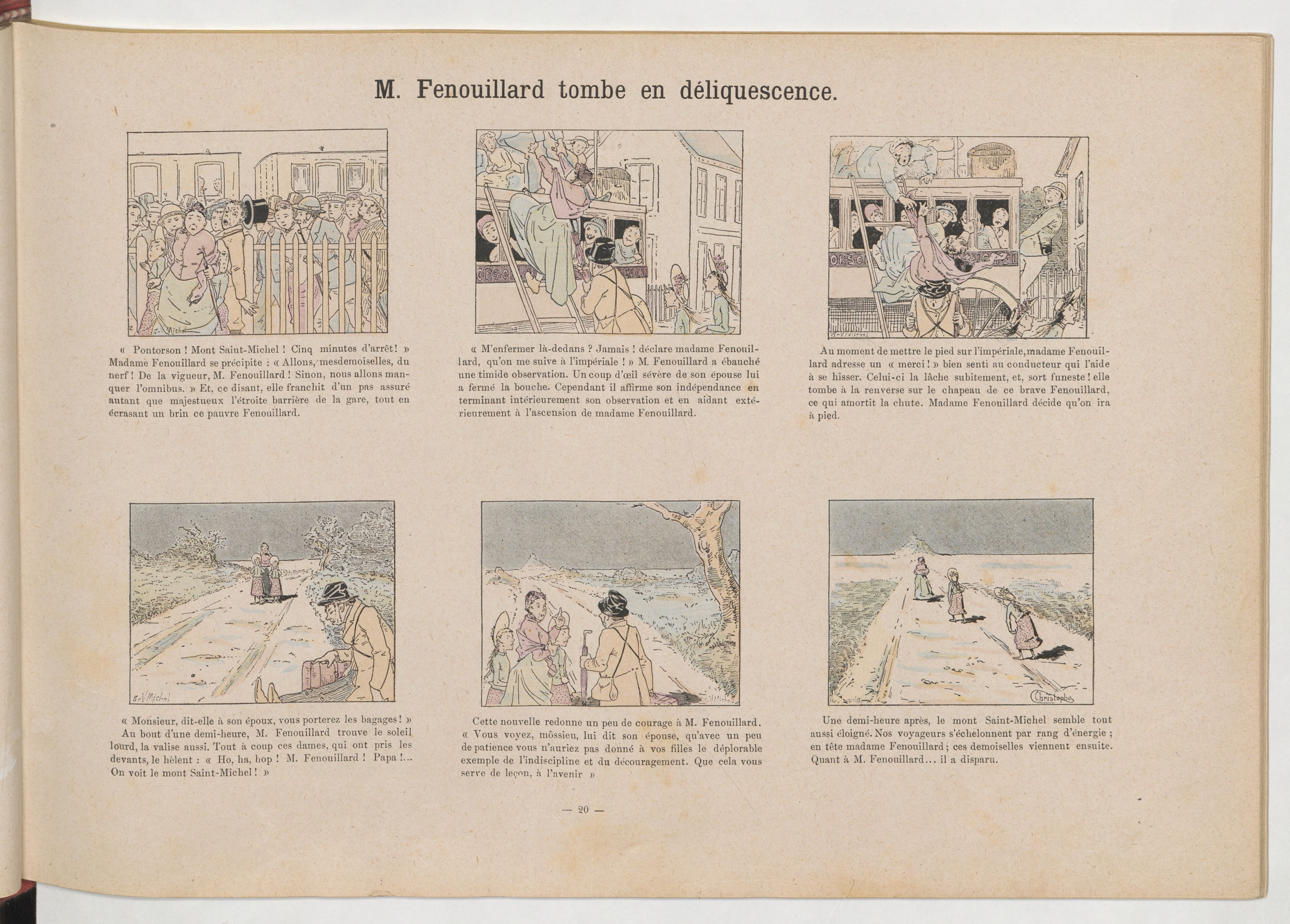 La Famille Fenouillard (Christophe, 5e éd., 1895), vue 43. Domaine public. Source gallica.bnf.fr / BnF (Bibliothèque municipale de Toulouse).