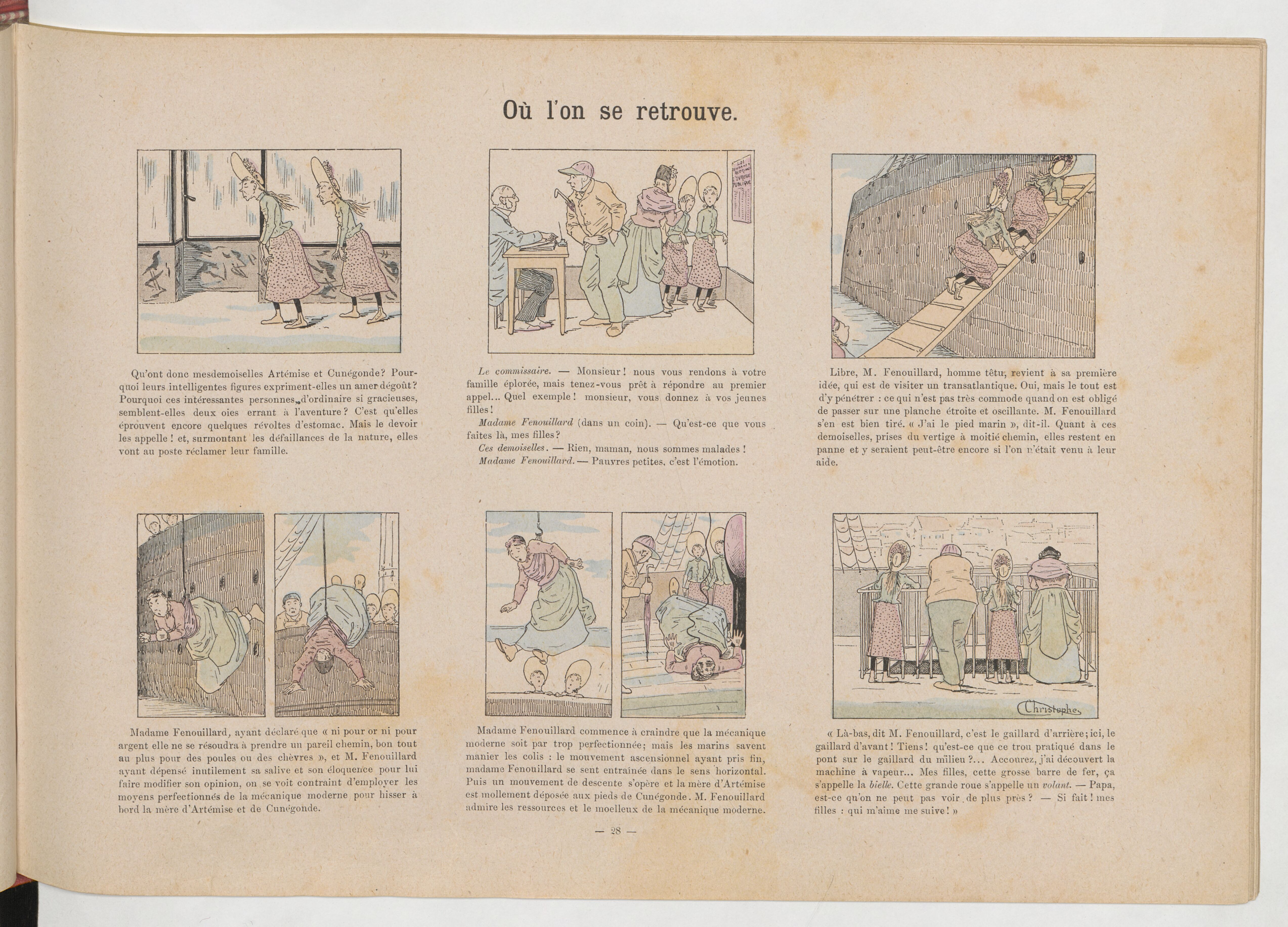 La Famille Fenouillard (Christophe, 5e éd., 1895), vue 59. Domaine public. Source gallica.bnf.fr / BnF (Bibliothèque municipale de Toulouse).