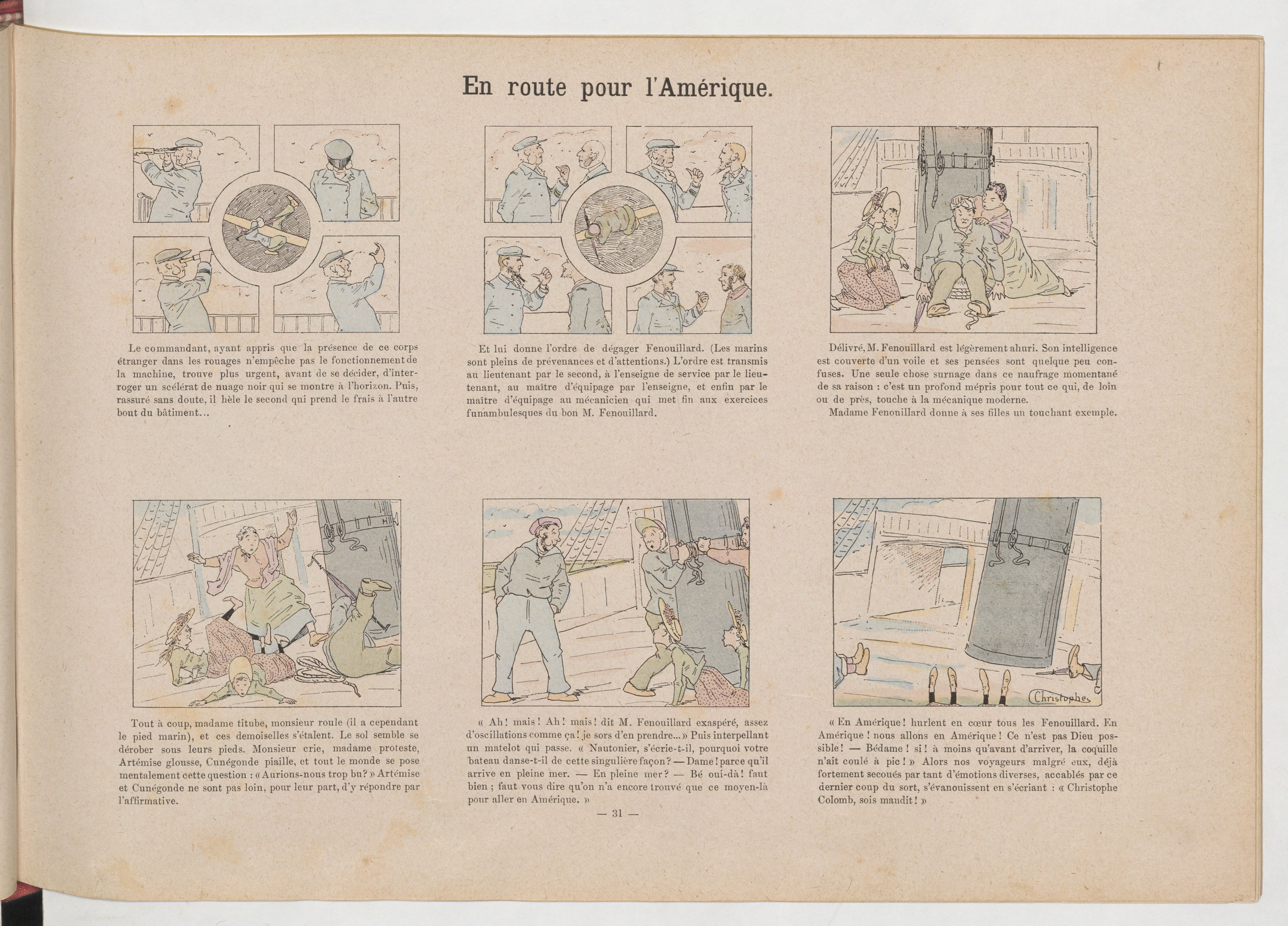 La Famille Fenouillard (Christophe, 5e éd., 1895), vue 65. Domaine public. Source gallica.bnf.fr / BnF (Bibliothèque municipale de Toulouse).