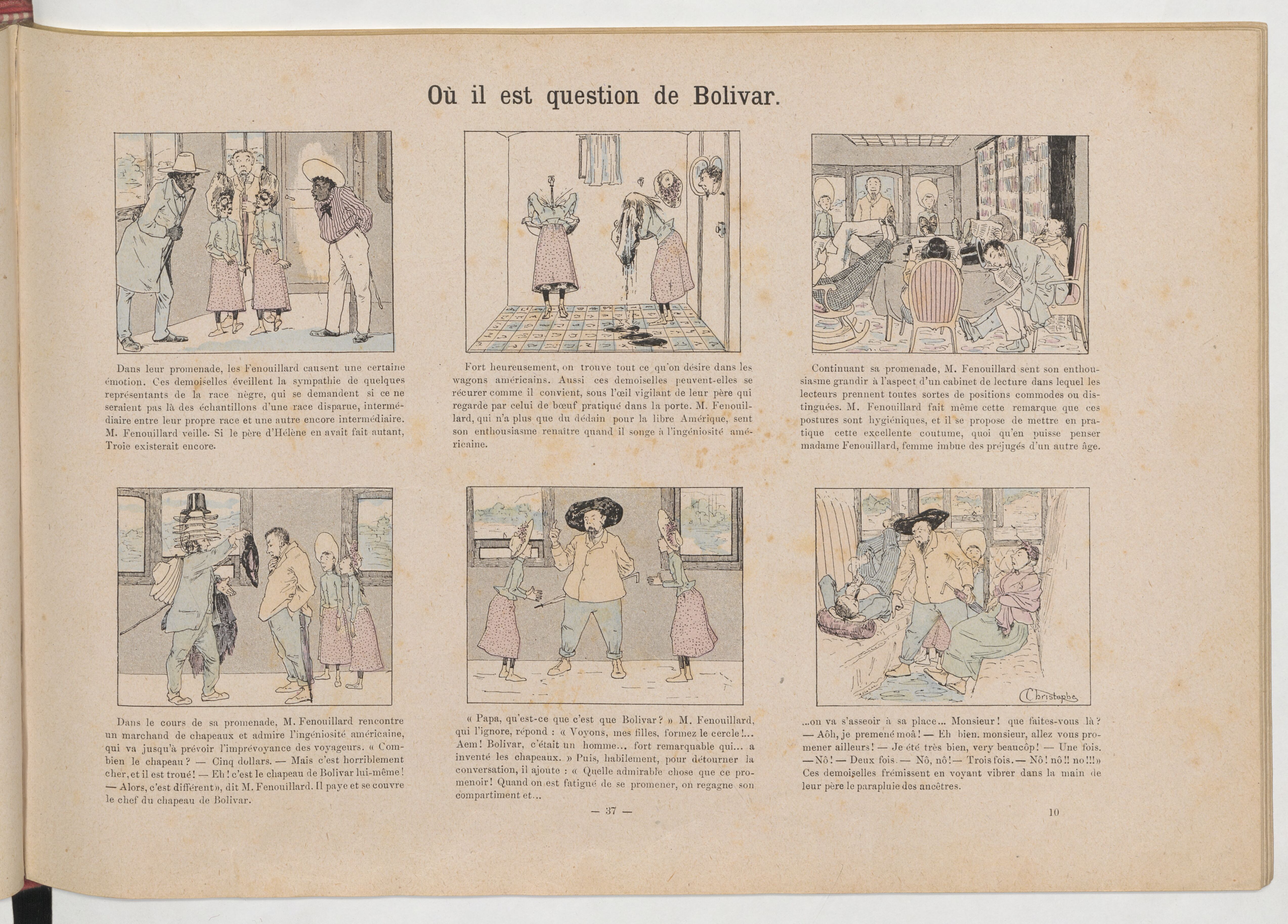 La Famille Fenouillard (Christophe, 5e éd., 1895), vue 77. Domaine public. Source gallica.bnf.fr / BnF (Bibliothèque municipale de Toulouse).