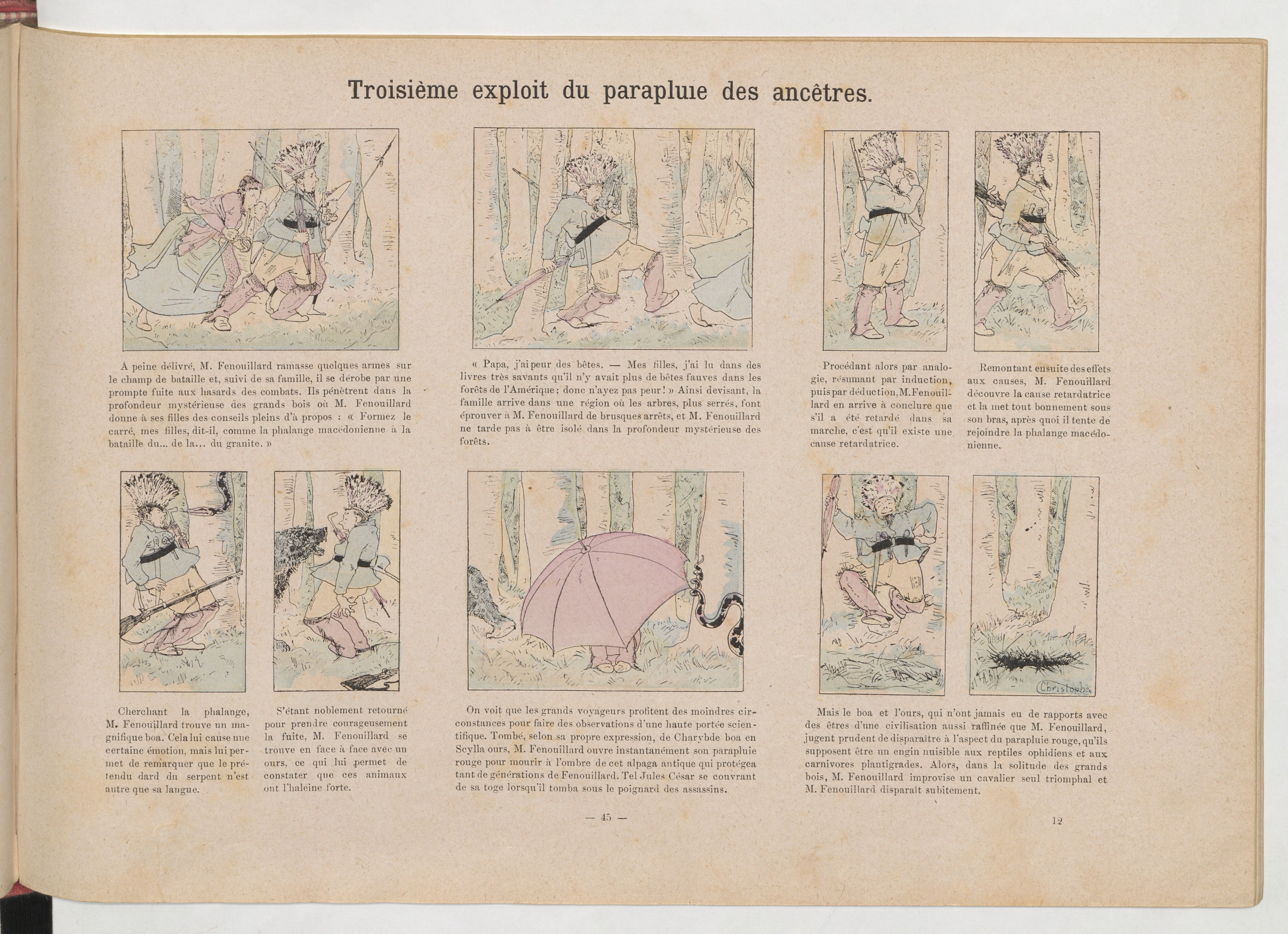 La Famille Fenouillard (Christophe, 5e éd., 1895), vue 93. Domaine public. Source gallica.bnf.fr / BnF (Bibliothèque municipale de Toulouse).