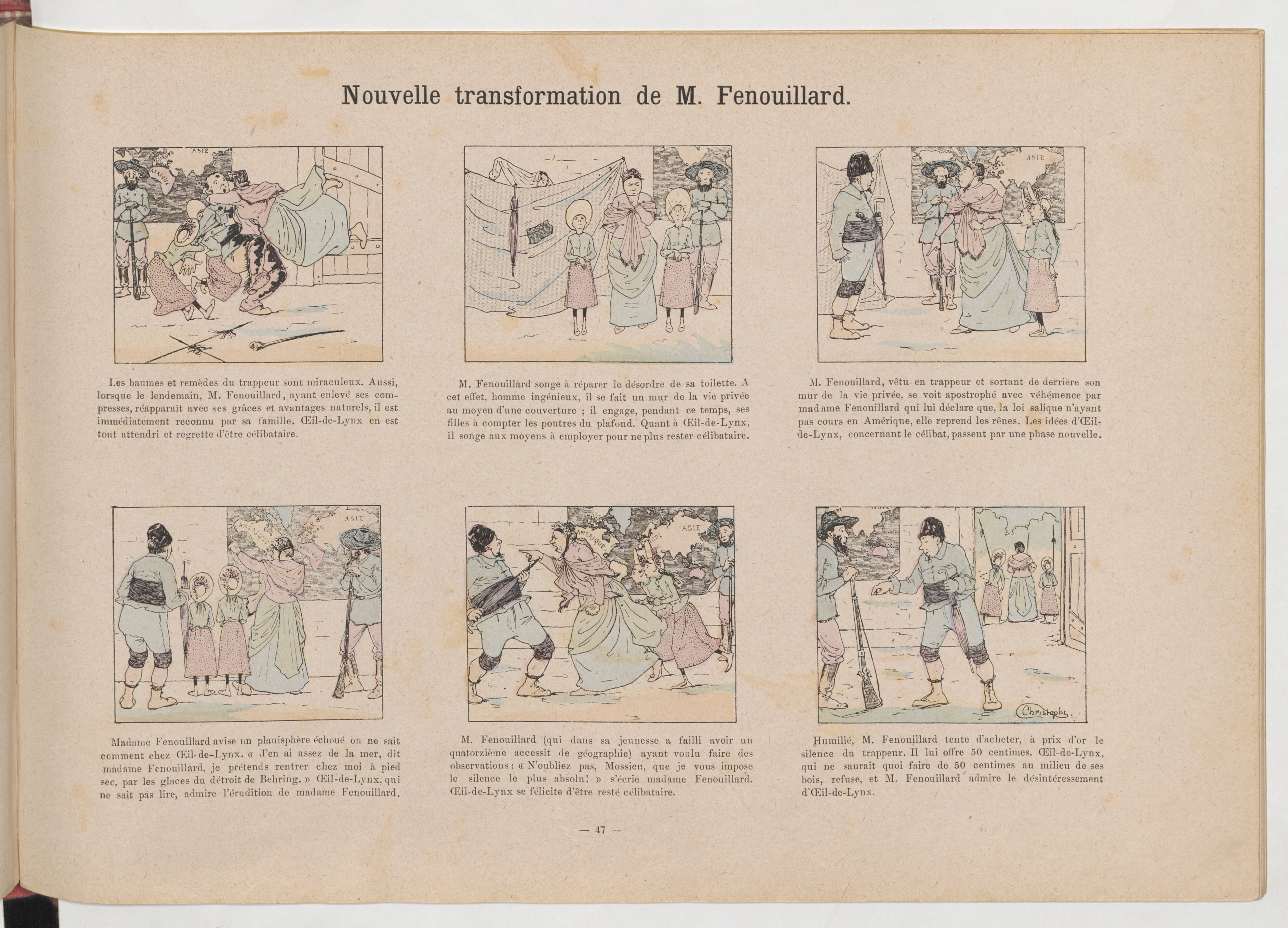 La Famille Fenouillard (Christophe, 5e éd., 1895), vue 97. Domaine public. Source gallica.bnf.fr / BnF (Bibliothèque municipale de Toulouse).
