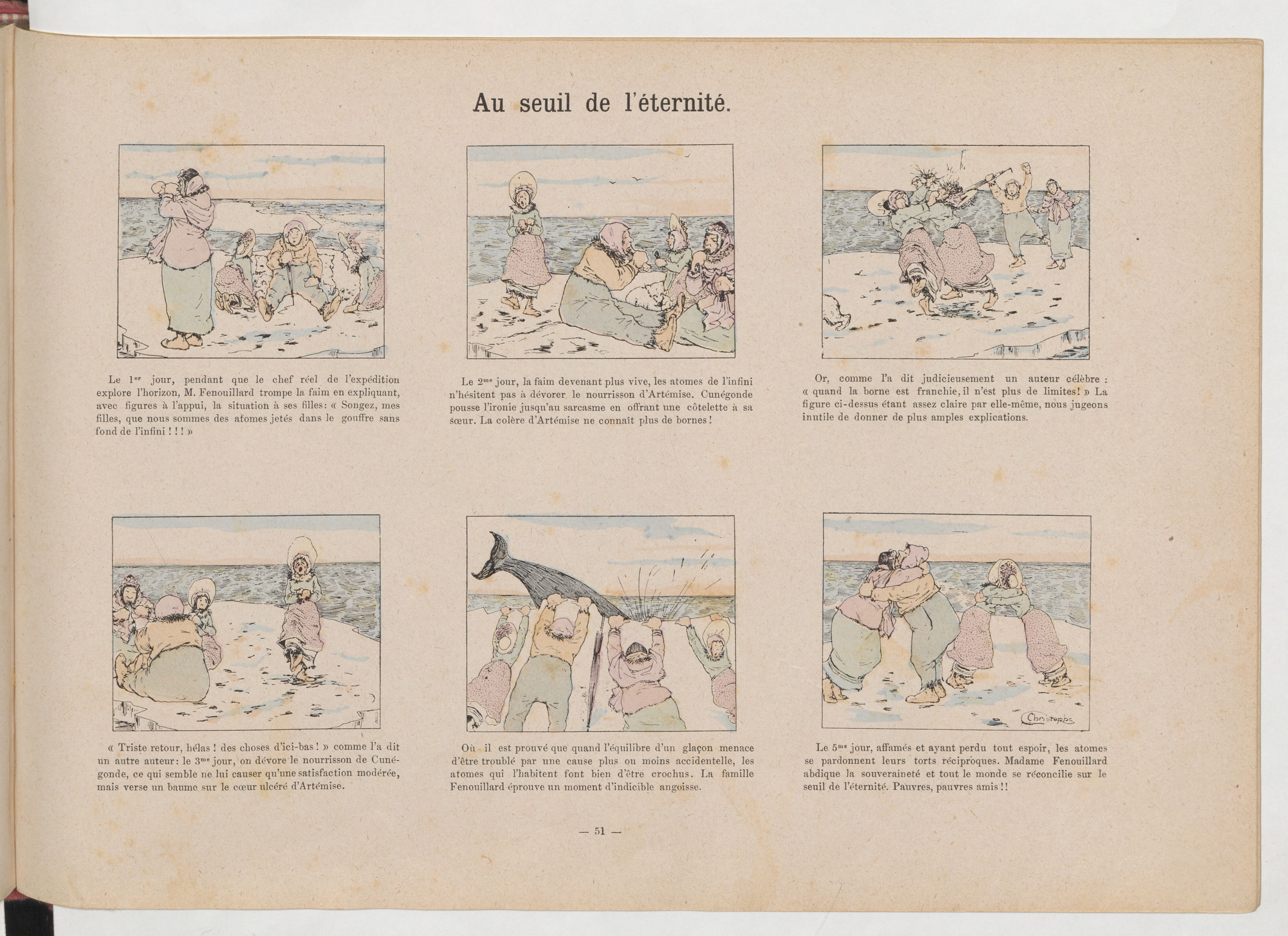 La Famille Fenouillard (Christophe, 5e éd., 1895), vue 105. Domaine public. Source gallica.bnf.fr / BnF (Bibliothèque municipale de Toulouse).