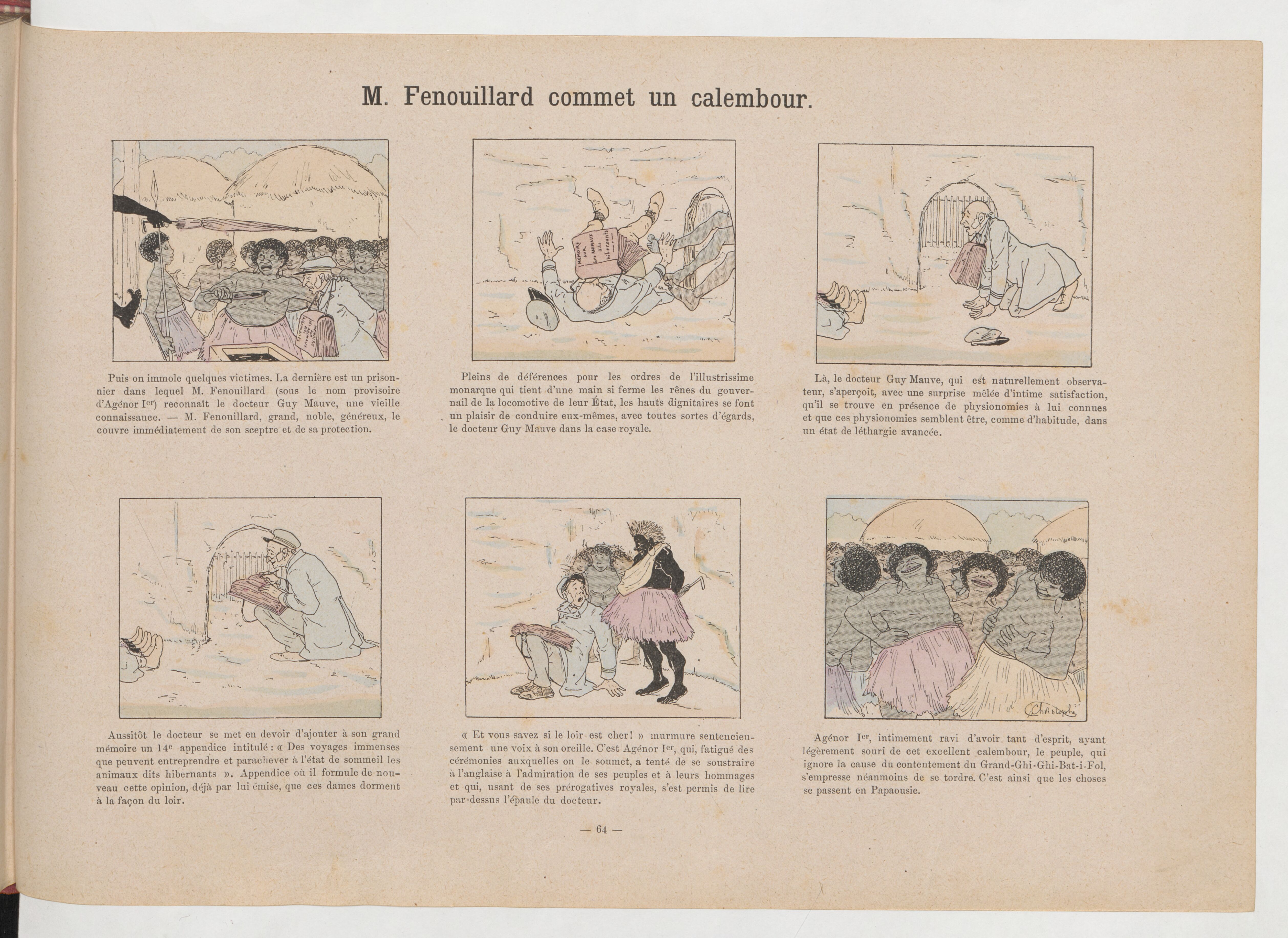 La Famille Fenouillard (Christophe, 5e éd., 1895), vue 131. Domaine public. Source gallica.bnf.fr / BnF (Bibliothèque municipale de Toulouse).