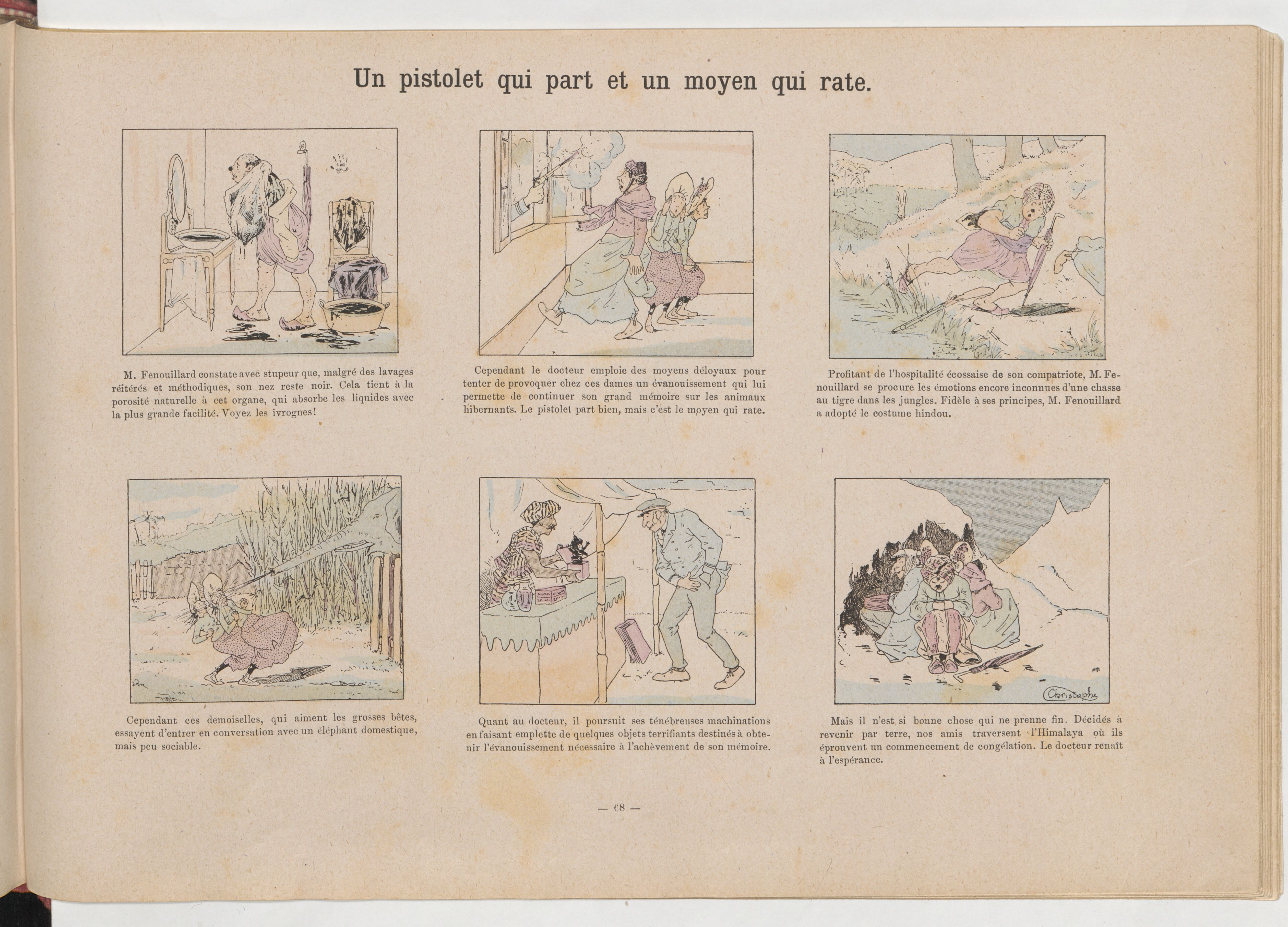 La Famille Fenouillard (Christophe, 5e éd., 1895), vue 139. Domaine public. Source gallica.bnf.fr / BnF (Bibliothèque municipale de Toulouse).