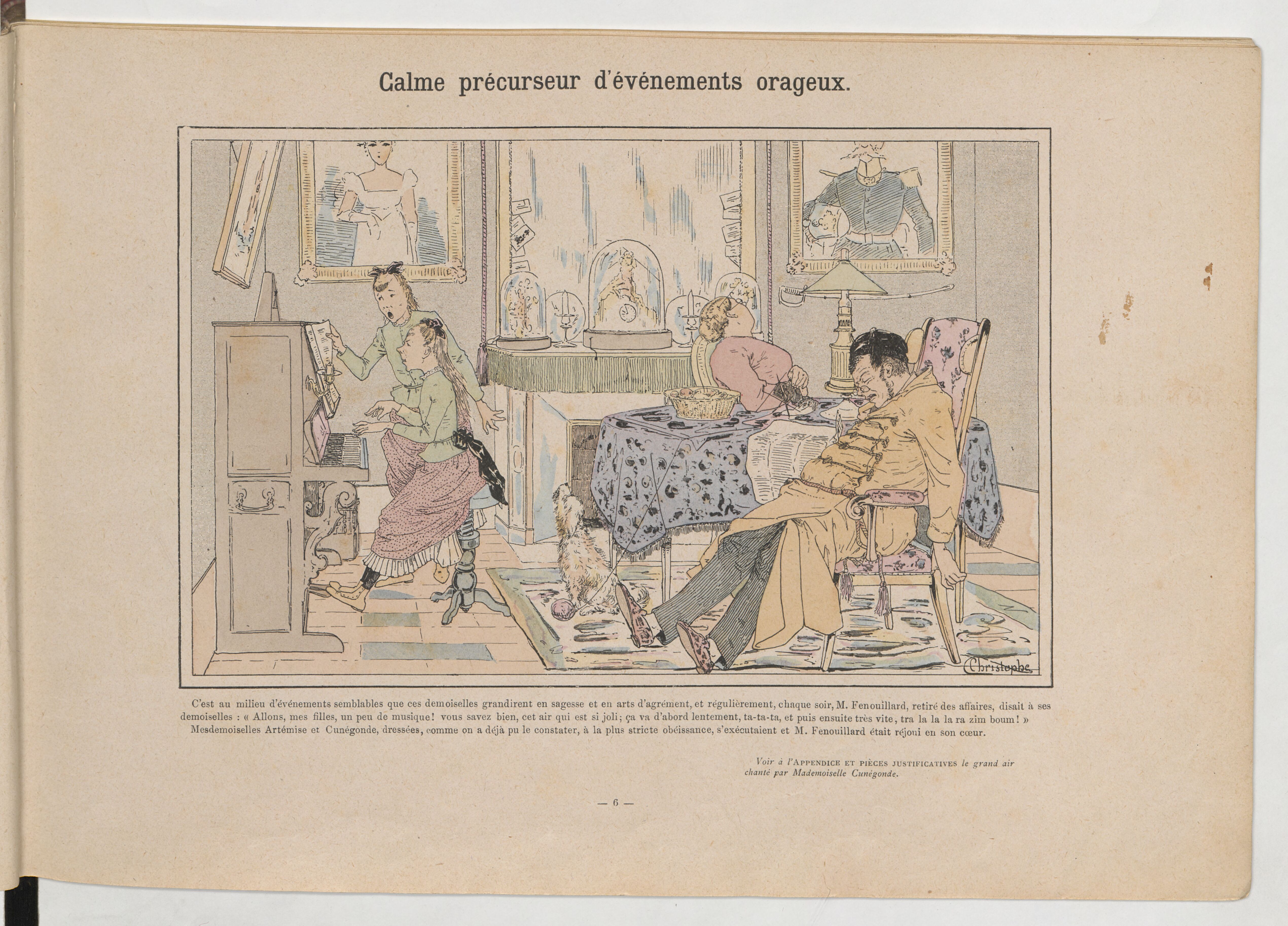 La Famille Fenouillard (Christophe, 5e éd., 1895), vue 15. Domaine public. Source gallica.bnf.fr / BnF (Bibliothèque municipale de Toulouse).