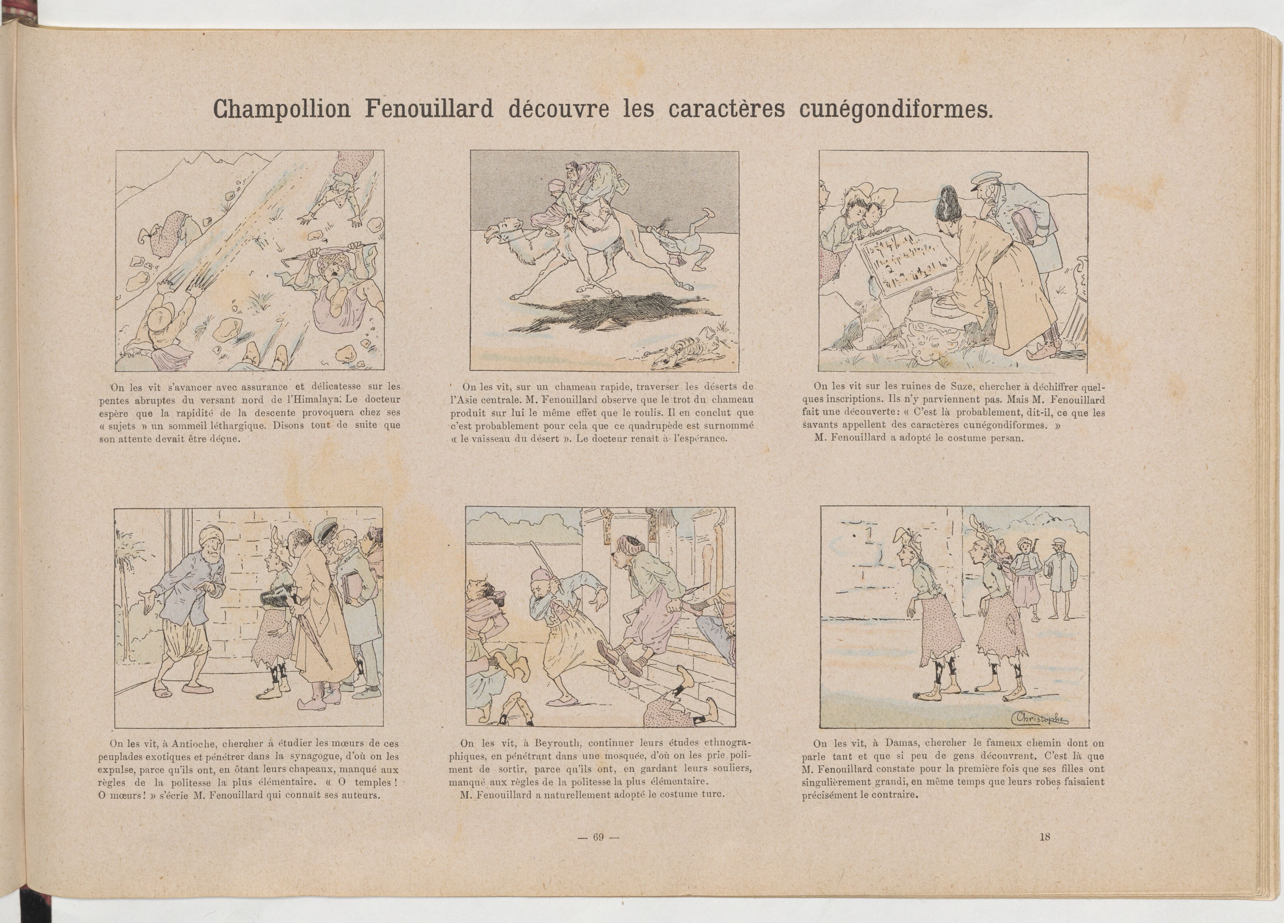 La Famille Fenouillard (Christophe, 5e éd., 1895), vue 141. Domaine public. Source gallica.bnf.fr / BnF (Bibliothèque municipale de Toulouse).