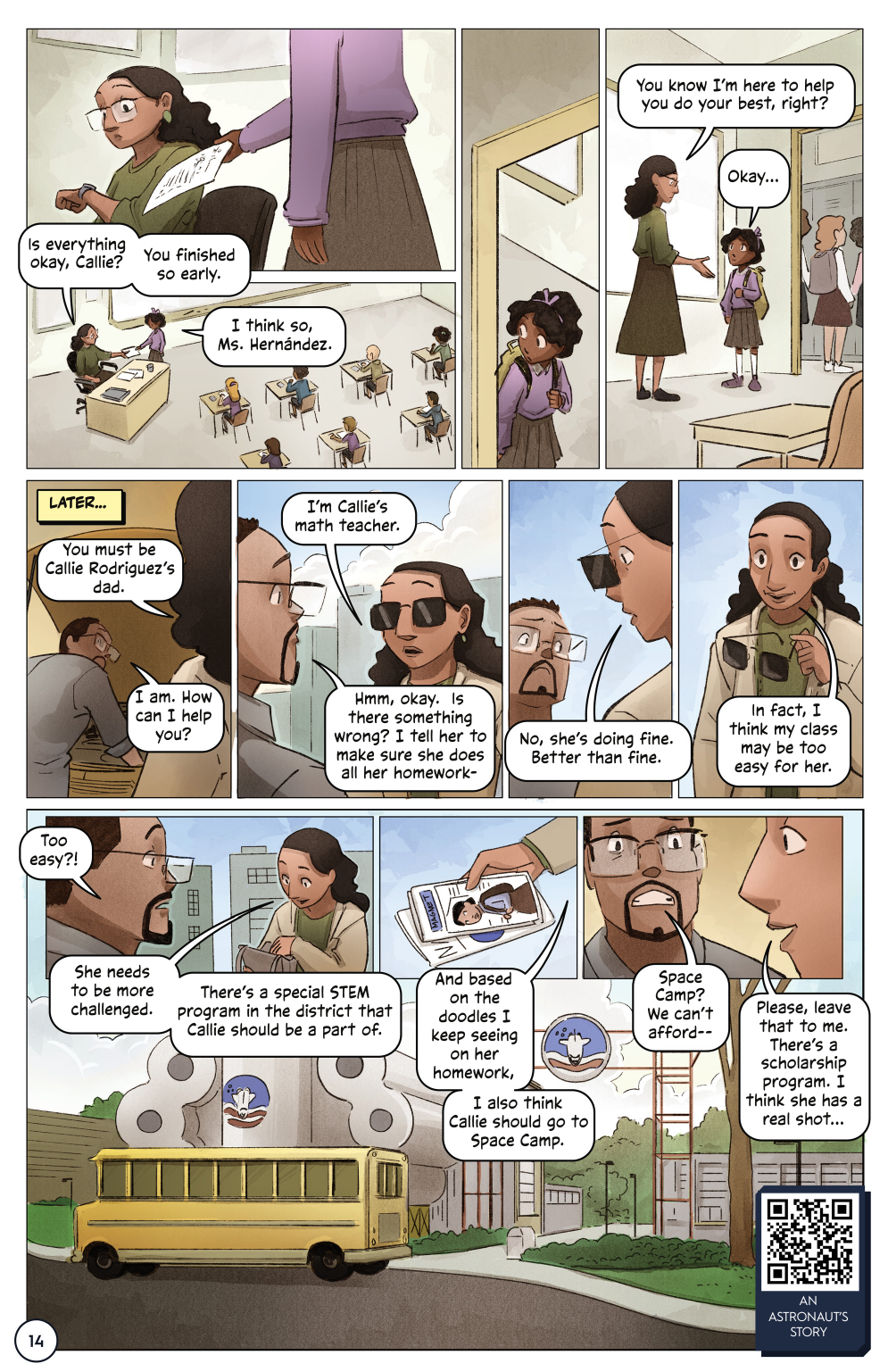 First Woman #1: Dream to Reality, page 16. Credit: NASA. Public domain (U.S. government work).