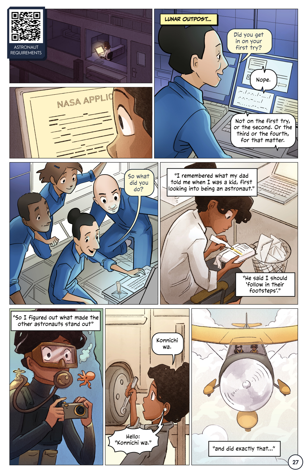 First Woman #1: Dream to Reality, page 29. Credit: NASA. Public domain (U.S. government work).