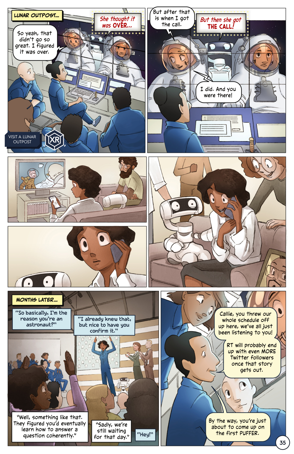 First Woman #1: Dream to Reality, page 37. Credit: NASA. Public domain (U.S. government work).