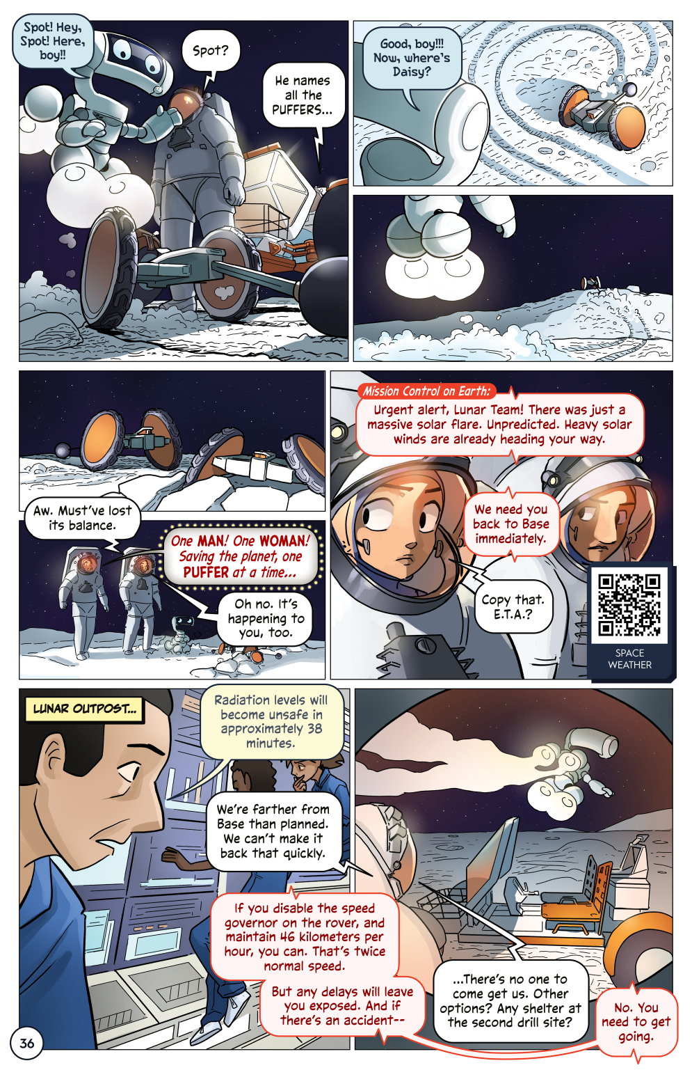 First Woman #1: Dream to Reality, page 38. Credit: NASA. Public domain (U.S. government work).