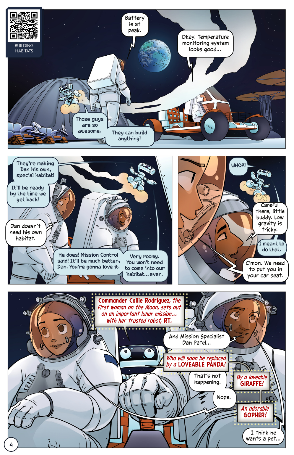 First Woman #1: Dream to Reality, page 6. Credit: NASA. Public domain (U.S. government work).