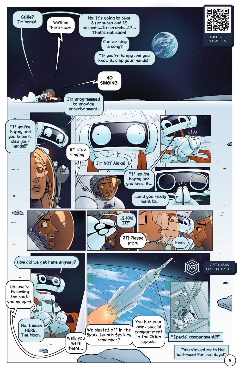 First Woman #1: Dream to Reality, page 7. Credit: NASA. Public domain (U.S. government work).