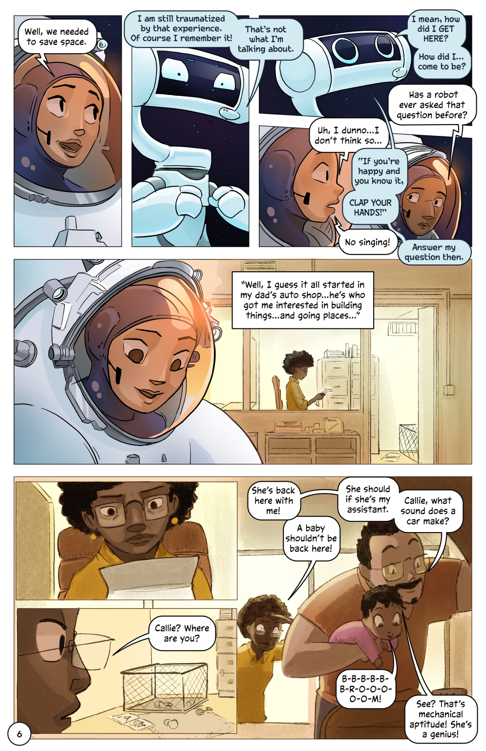 First Woman #1: Dream to Reality, page 8. Credit: NASA. Public domain (U.S. government work).