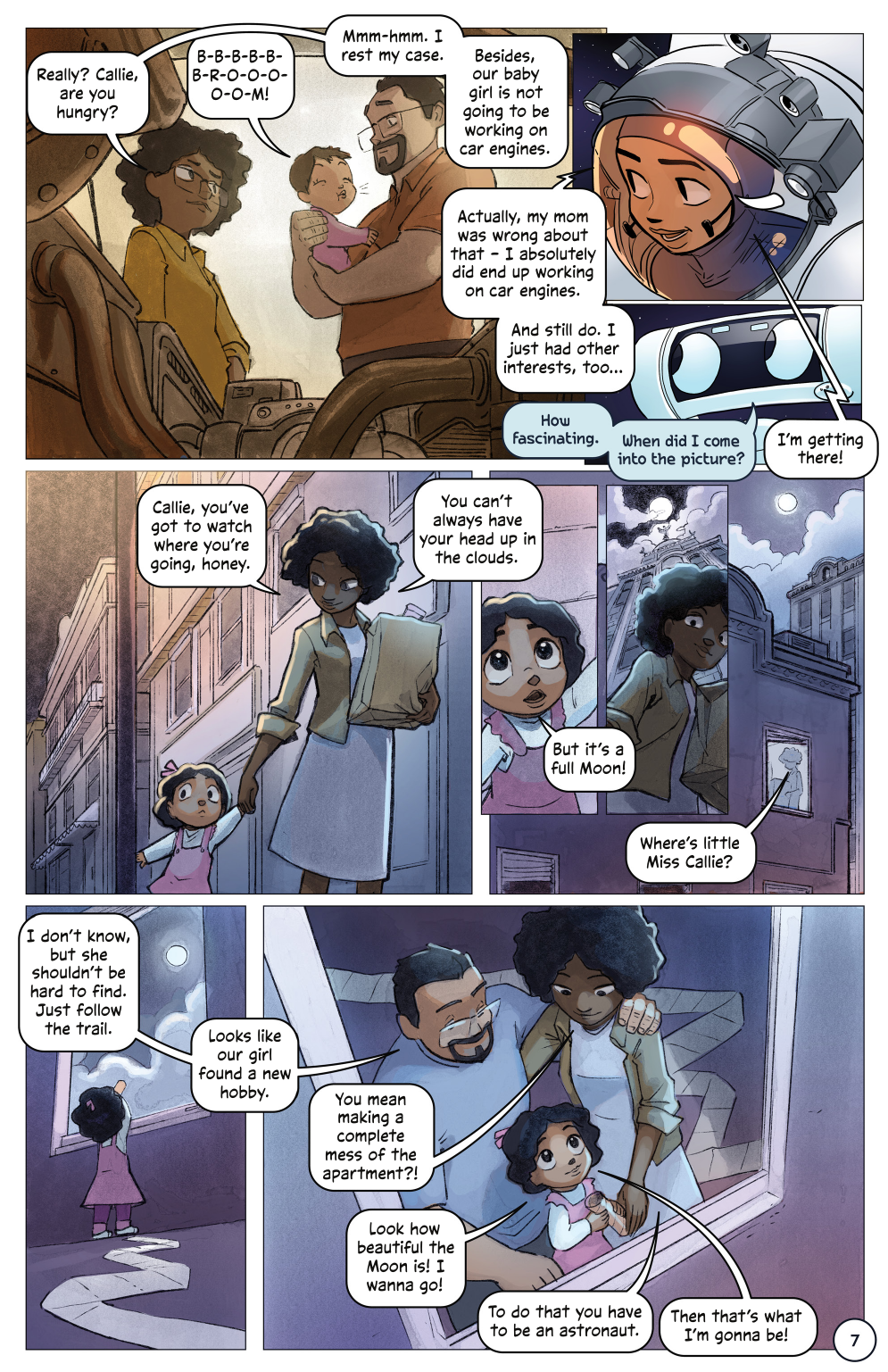 First Woman #1: Dream to Reality, page 9. Credit: NASA. Public domain (U.S. government work).