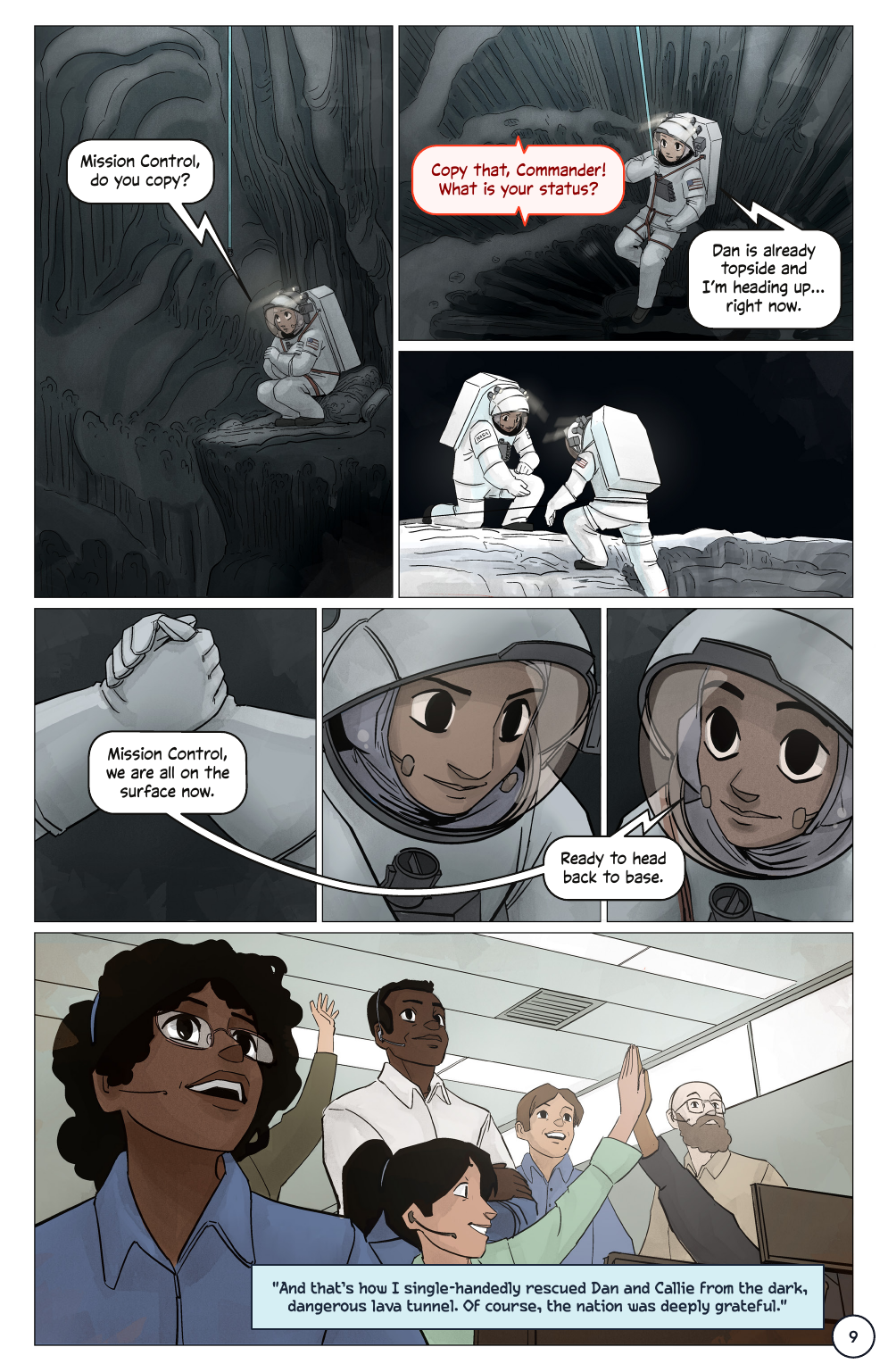 First Woman #2: Expanding Our Universe, page 11. Credit: NASA. Public domain (U.S. government work).