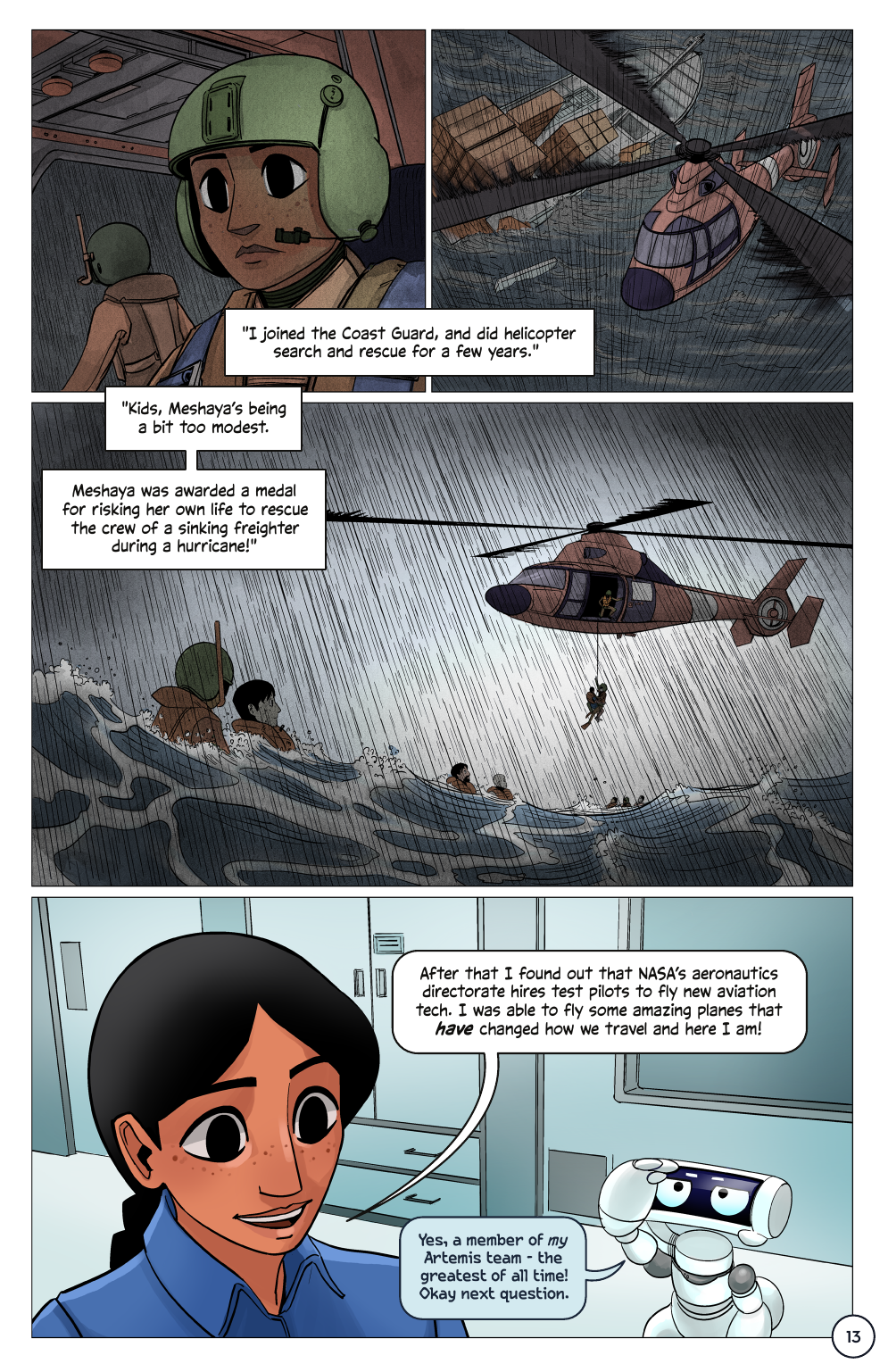 First Woman #2: Expanding Our Universe, page 15. Credit: NASA. Public domain (U.S. government work).