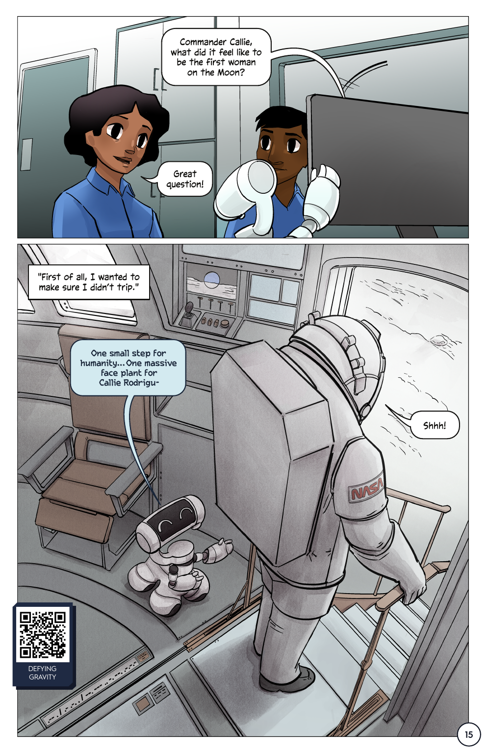 First Woman #2: Expanding Our Universe, page 17. Credit: NASA. Public domain (U.S. government work).